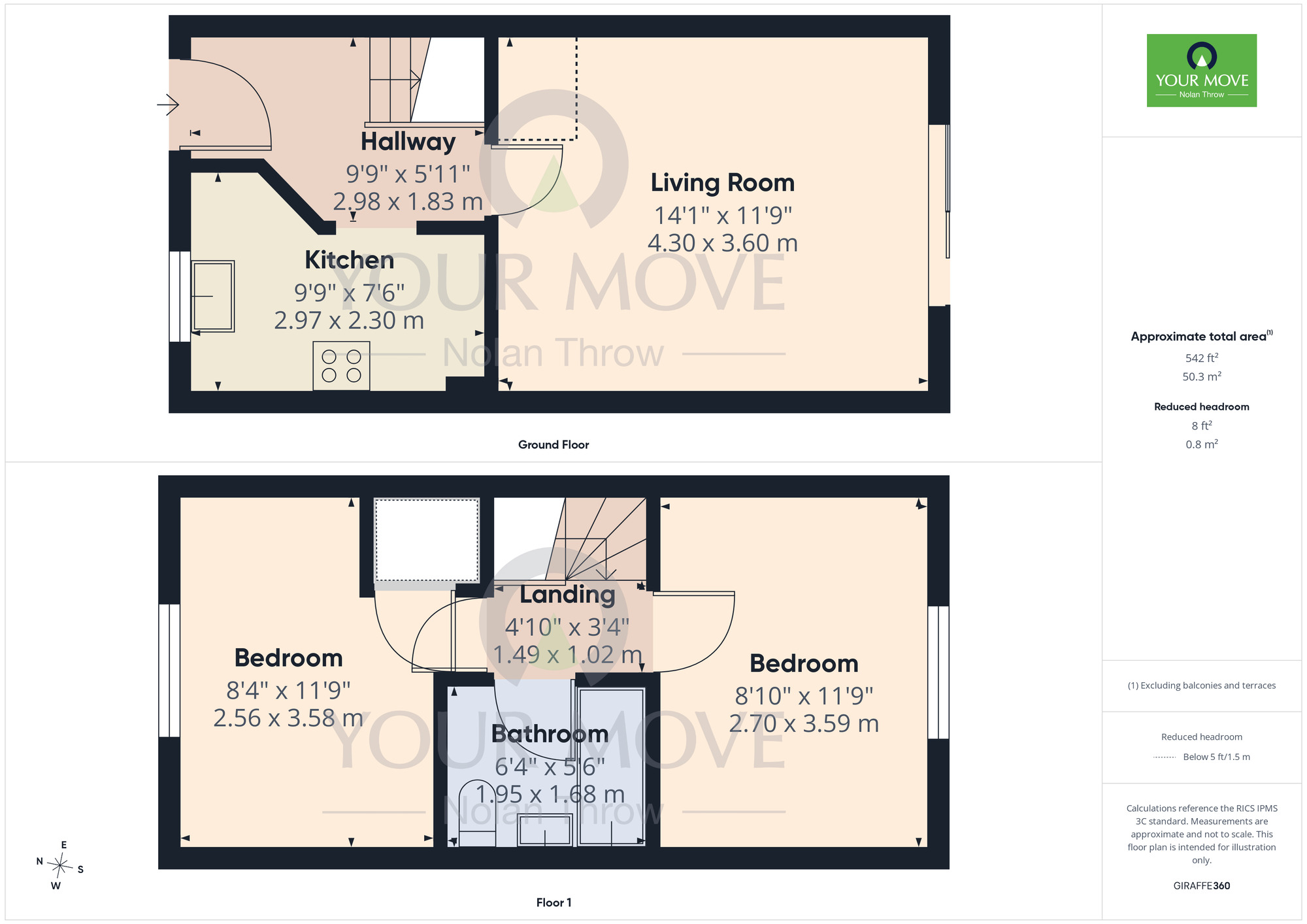 Floorplan of 2 bedroom Mid Terrace House to rent, Touraine Close, Duston, Northampton, NN5