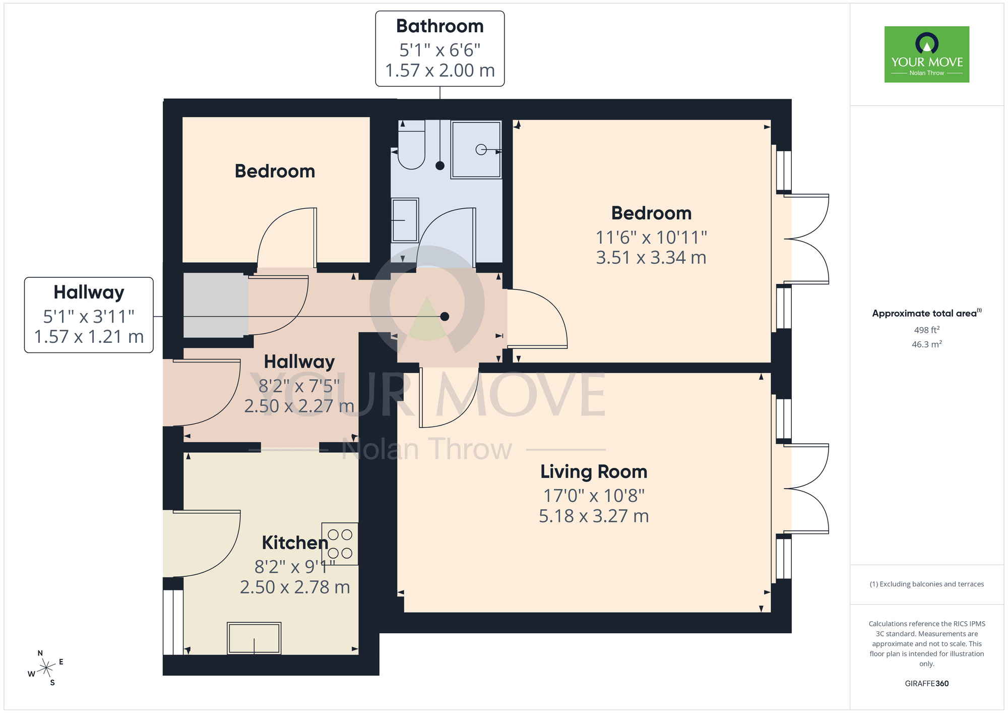 Floorplan of 2 bedroom House to rent, The Grange, Preston Capes, Northamptonshire, NN11