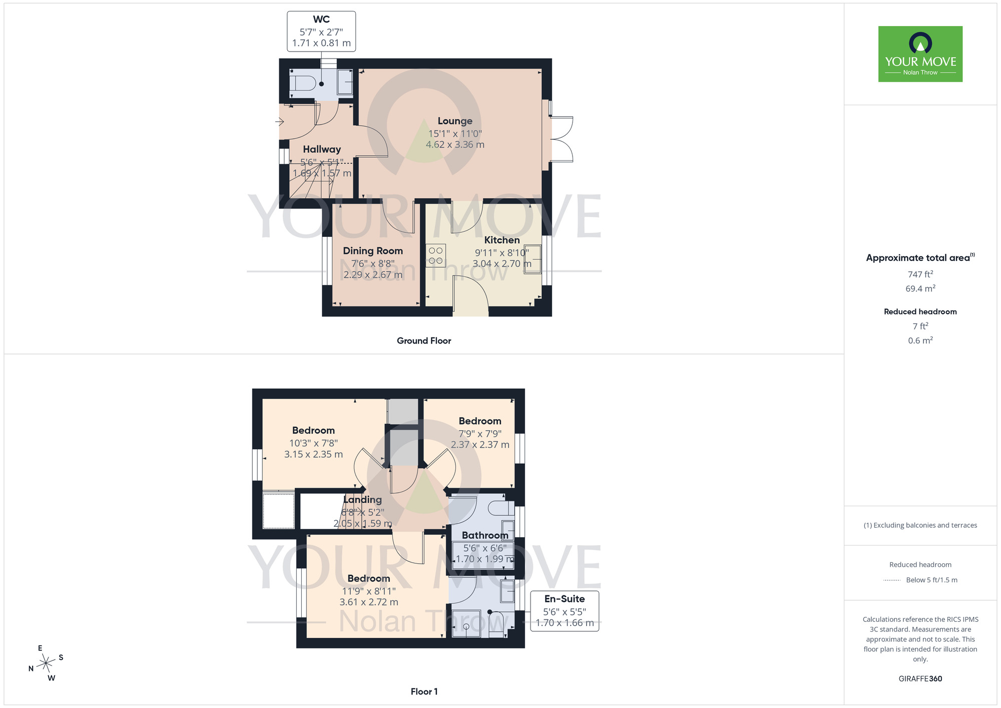 Floorplan of 3 bedroom Detached House to rent, Beaune Close, Northampton, NN5
