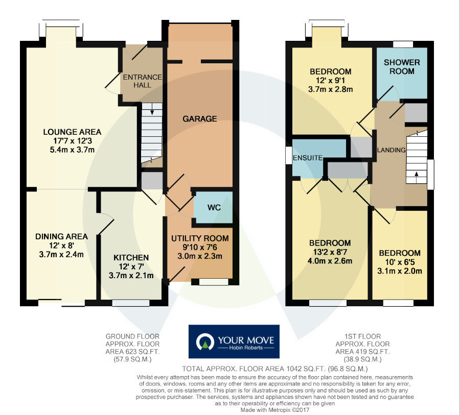 Floorplan of 3 bedroom Detached House to rent, Harefoot Close, Duston, Northampton, NN5