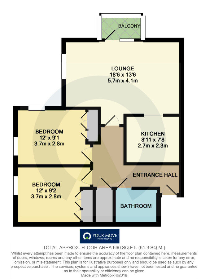 Floorplan of 2 bedroom Flat to rent, Weedon Road, Northampton, NN5