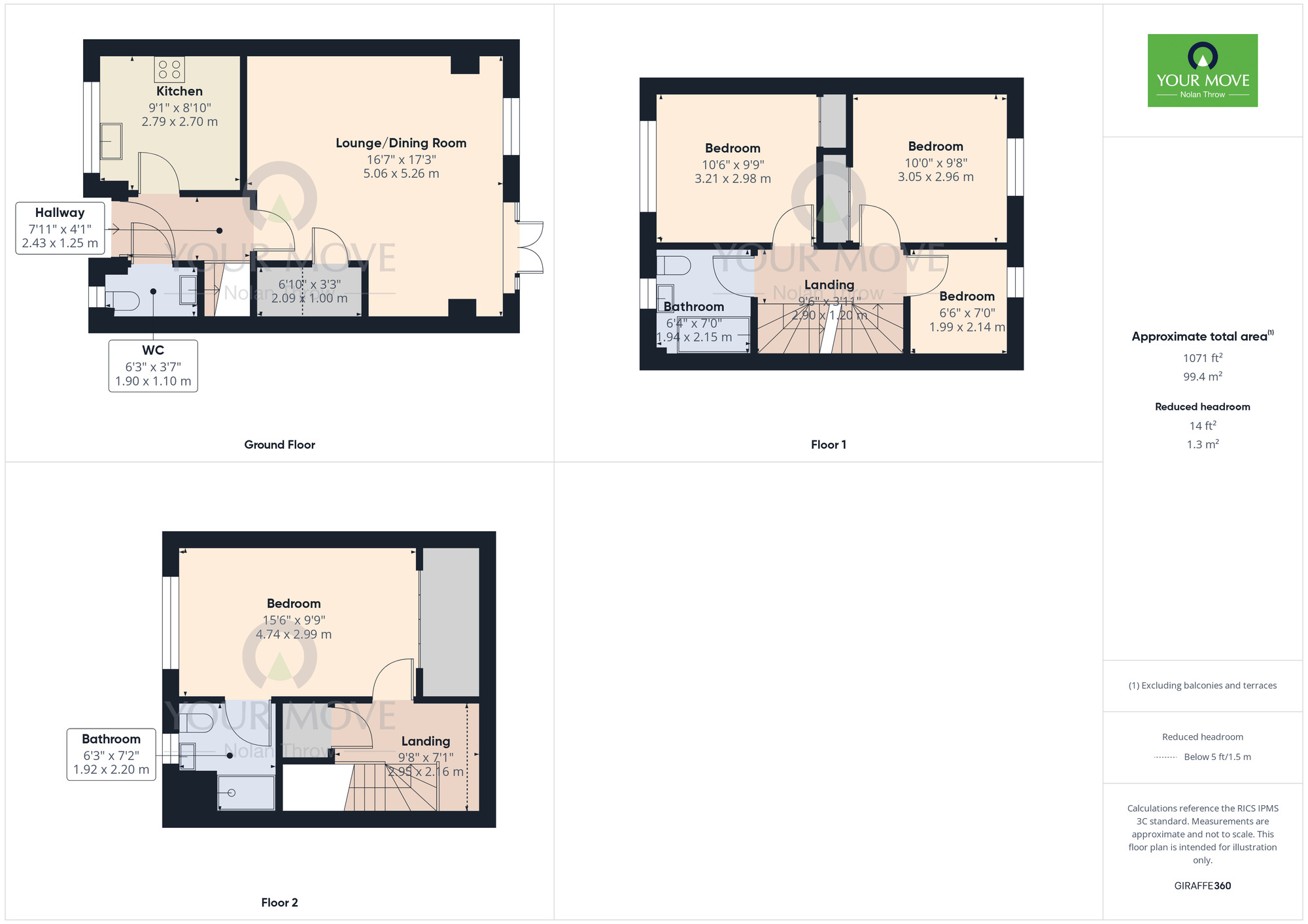 Floorplan of 4 bedroom Mid Terrace House to rent, Tower Square, Northampton, NN5