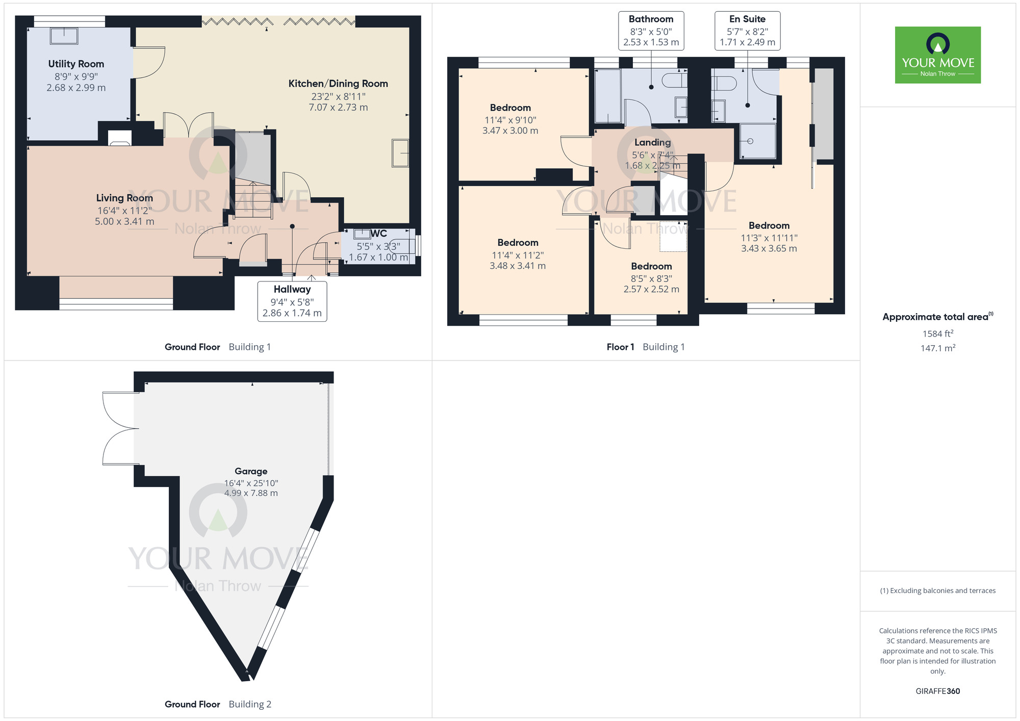Floorplan of 4 bedroom Semi Detached House for sale, Whitefield Road, Duston, Northamptonshire, NN5