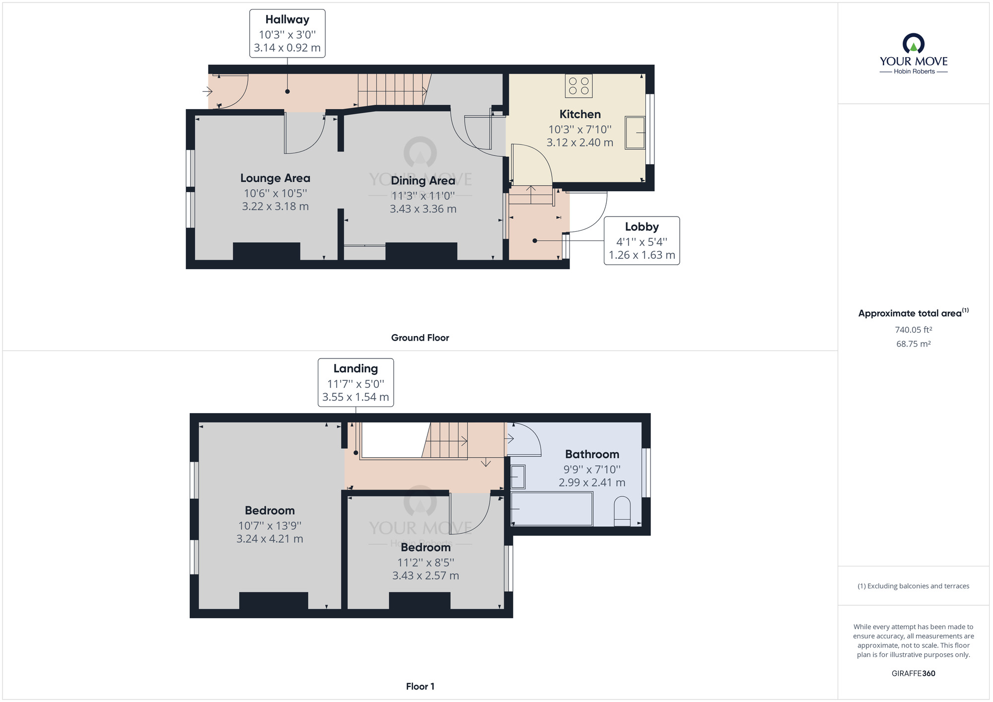 Floorplan of 2 bedroom House to rent, Stanley Road, St James, Northampton, NN5
