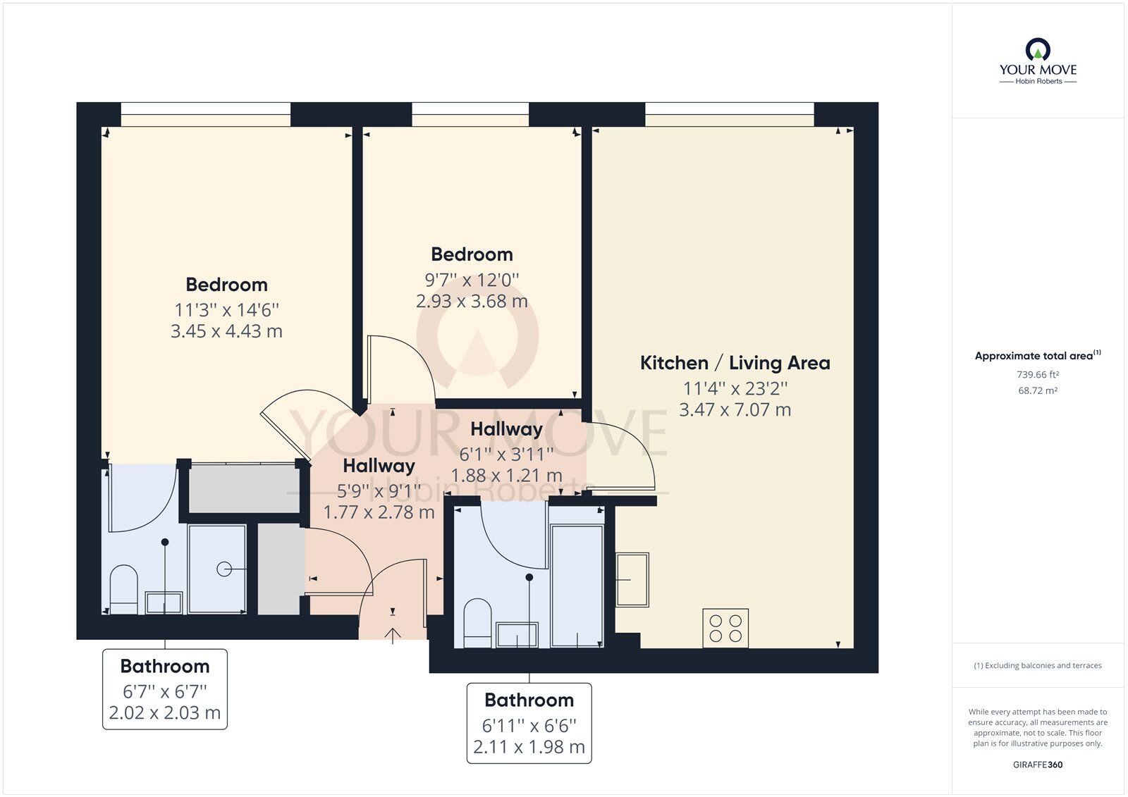 Floorplan of 2 bedroom  Flat to rent, Duke Street, Northampton, NN1