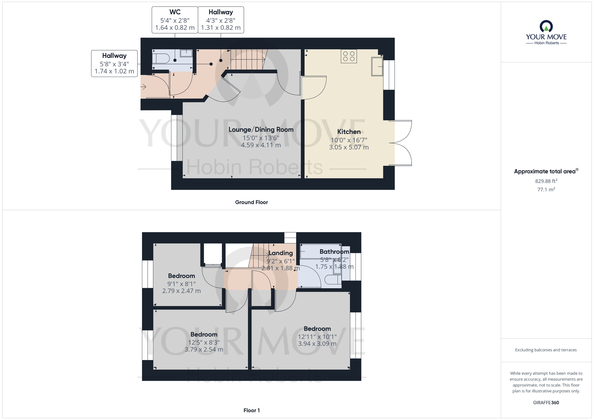 Floorplan of 3 bedroom Semi Detached House to rent, Camrose Road, Dallington, Northampton, NN5