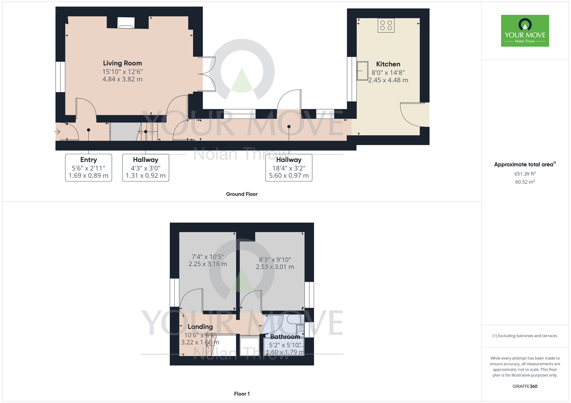 Floorplan of 2 bedroom Mid Terrace House for sale, Harlestone Road, Duston, Northampton, NN5