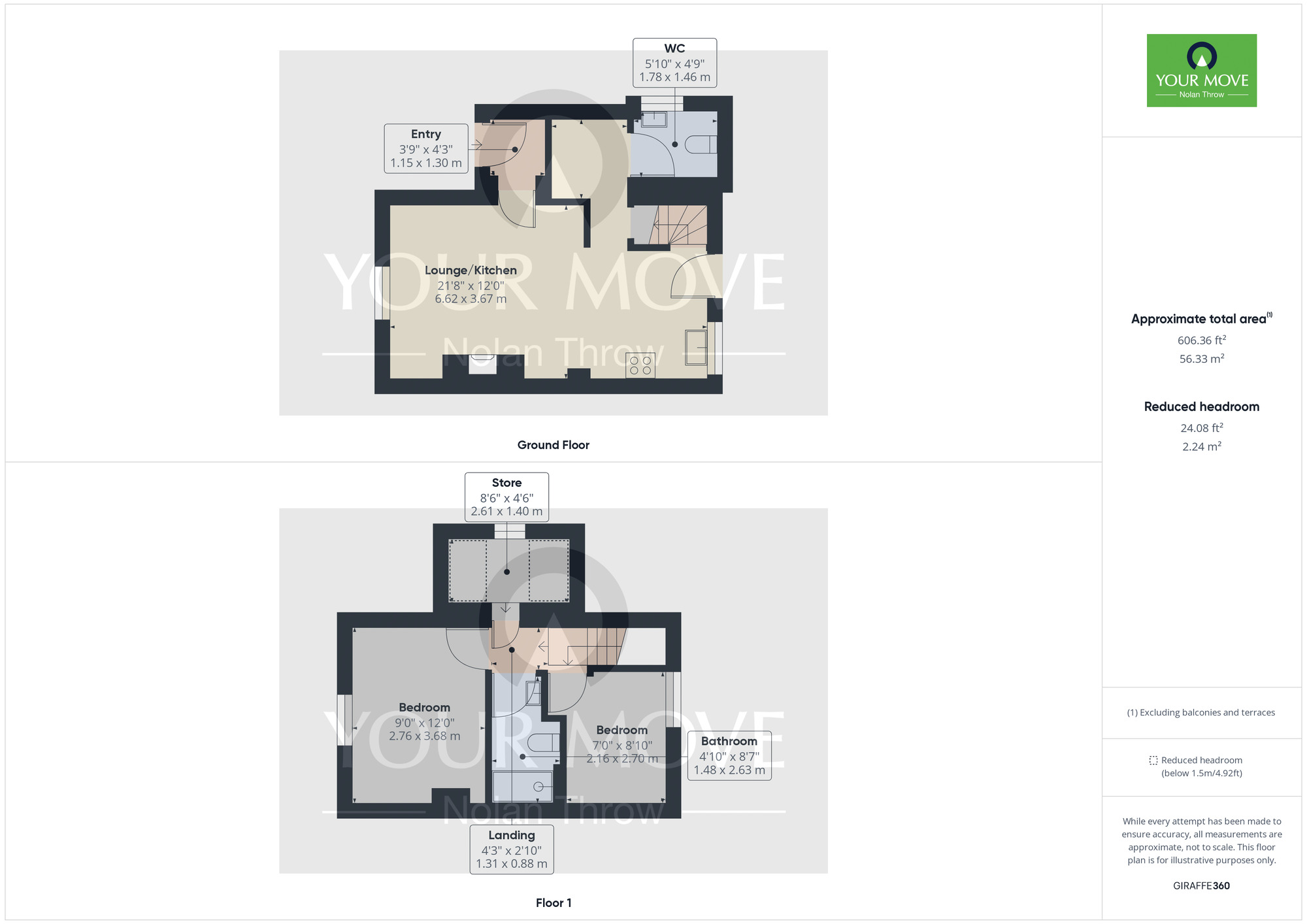 Floorplan of 2 bedroom End Terrace Property to rent, Banbury Road, Litchborough, West Northamptonshire, NN12