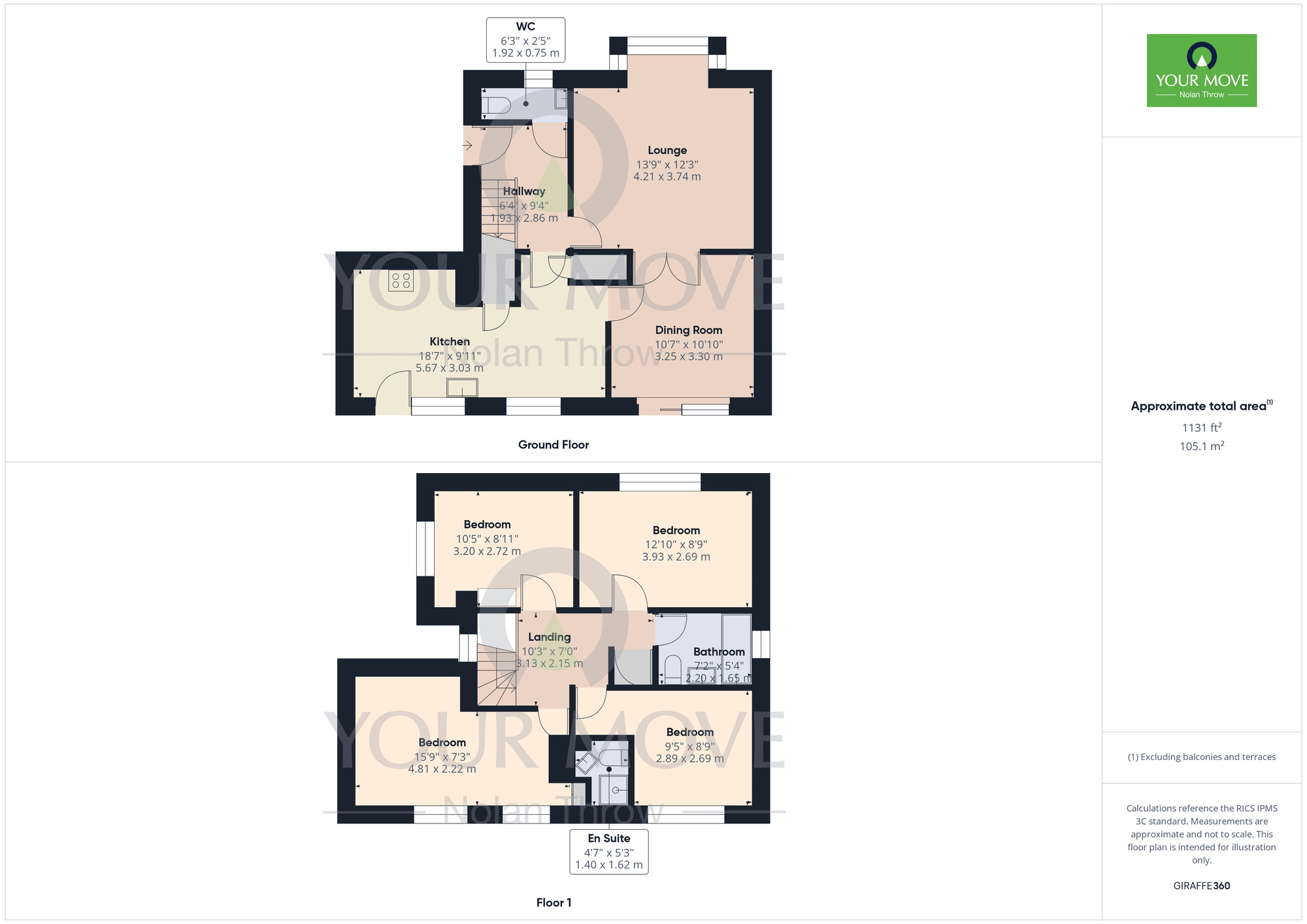 Floorplan of 4 bedroom Detached House for sale, Chewton Close, Duston, Northamptonshire, NN5