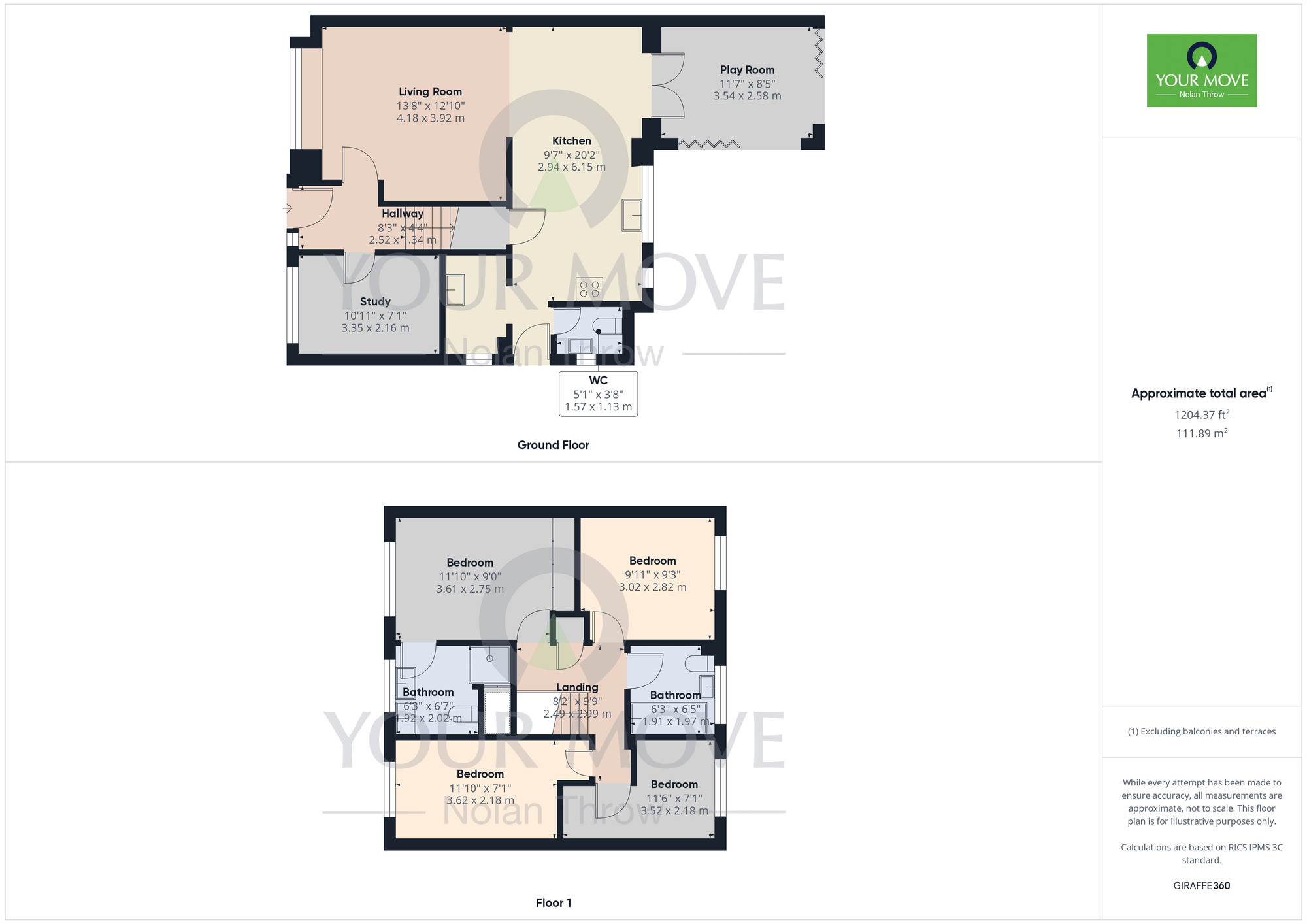 Floorplan of 4 bedroom Detached House for sale, Sandover, East Hunsbury, Northampton, NN4