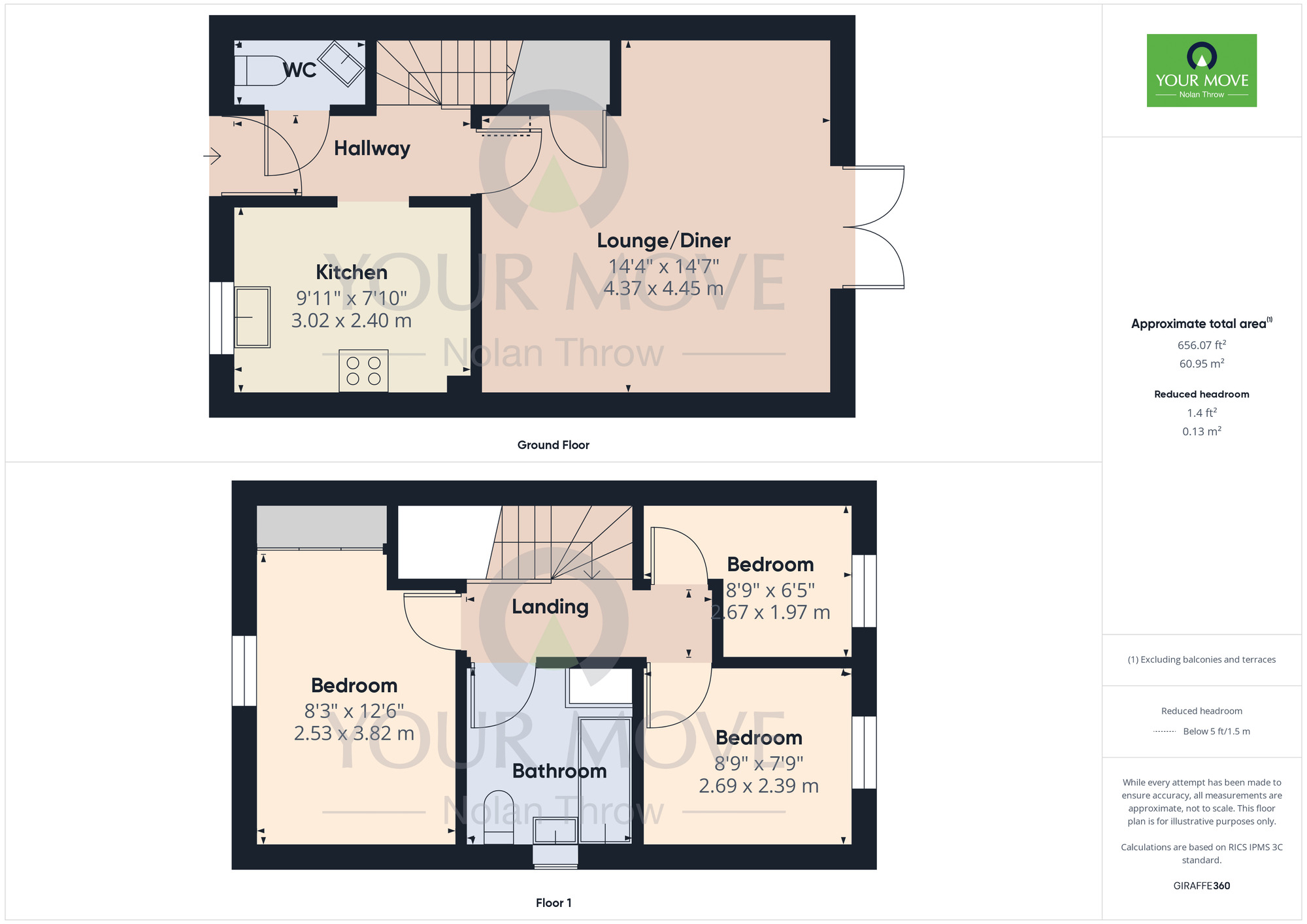 Floorplan of 3 bedroom Semi Detached House for sale, Pianoforte Road, Roade, Northampton, NN7
