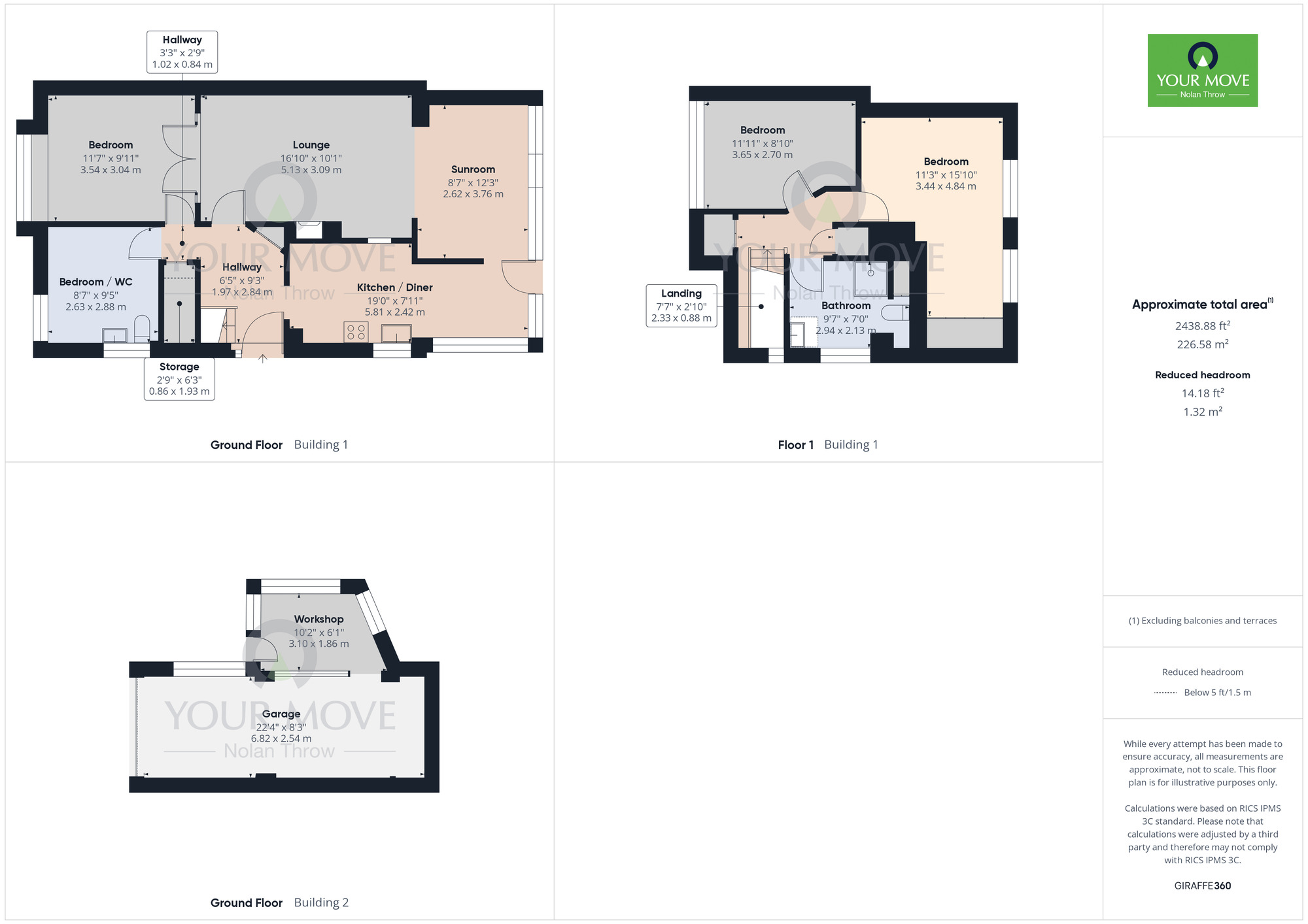 Floorplan of 3 bedroom Semi Detached House for sale, Wakefield Way, Nether Heyford, Northamptonshire, NN7