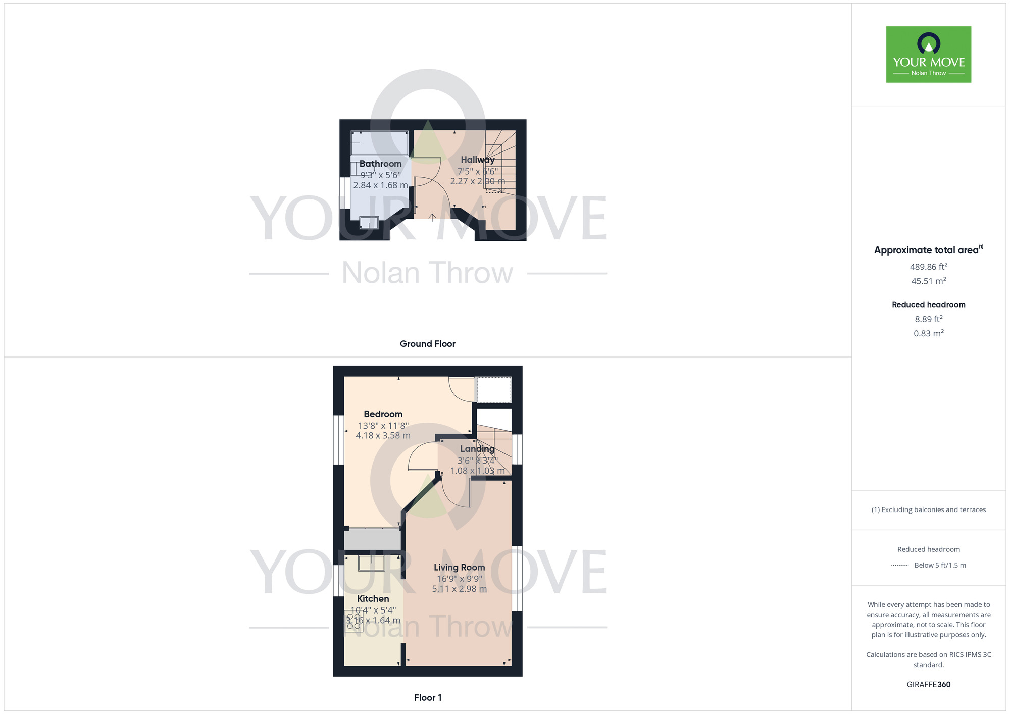 Floorplan of 1 bedroom Mid Terrace House to rent, Connolly Road, St Crispins, Northamptonshire, NN5