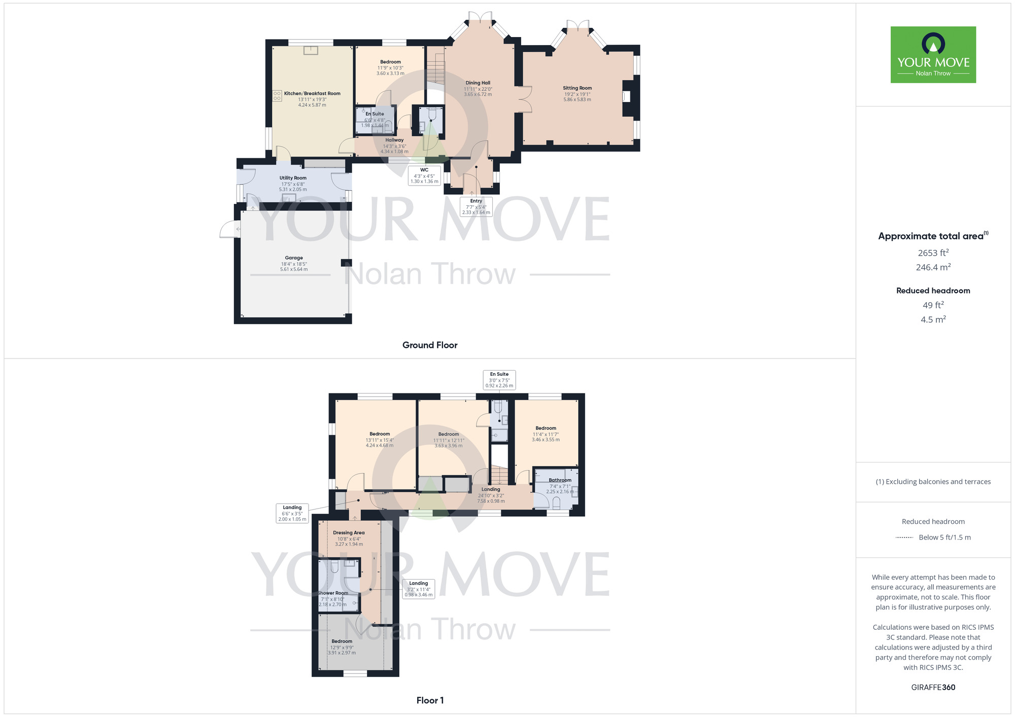 Floorplan of 5 bedroom Detached House for sale, Park Lane, Harpole, Northamptonshire, NN7