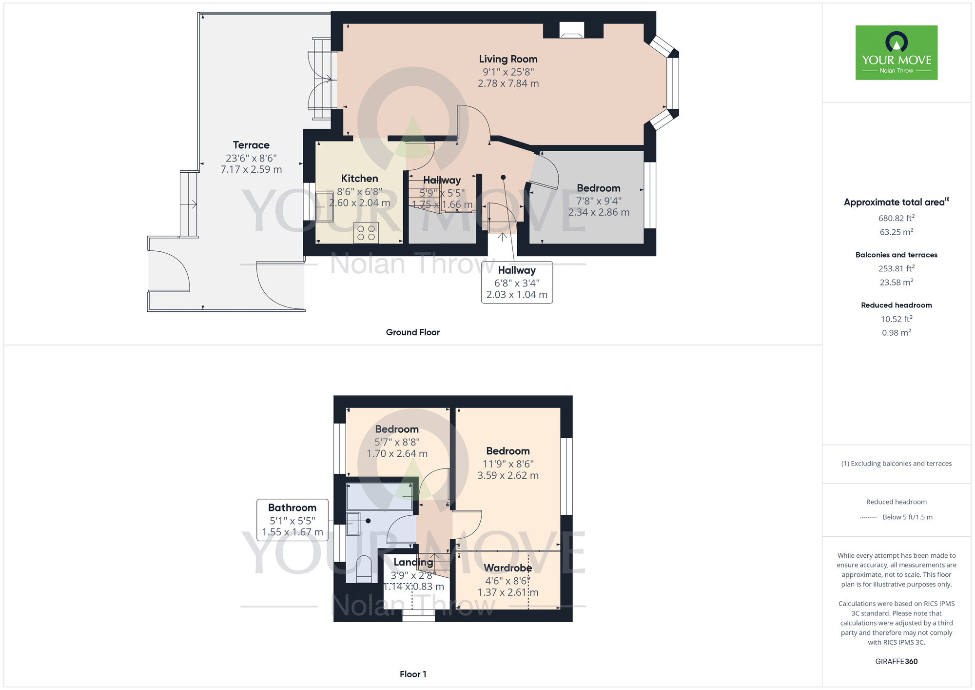 Floorplan of 3 bedroom Semi Detached House for sale, Cameron Crescent, Duston, Nortamptonshire, NN5