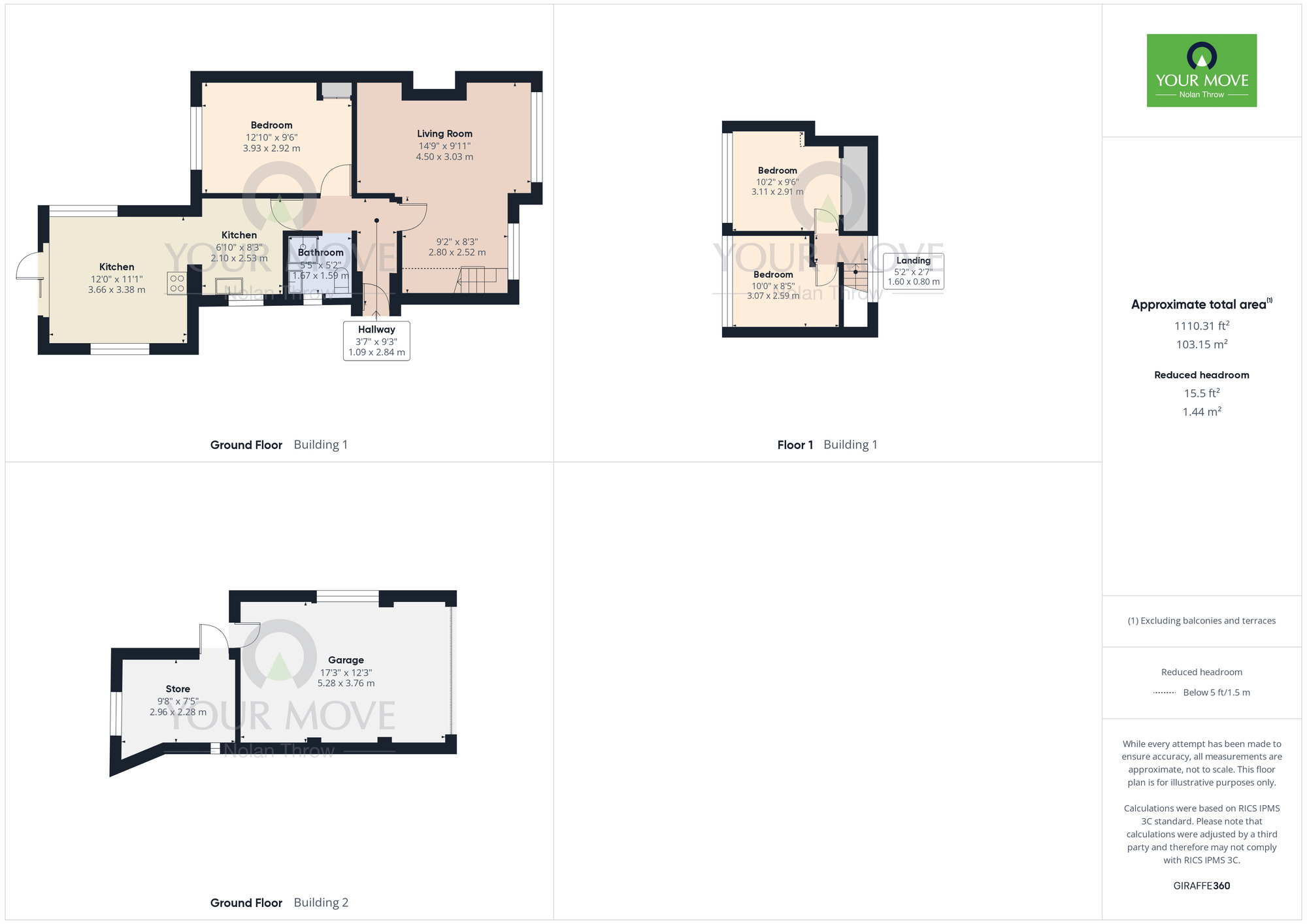 Floorplan of 3 bedroom Semi Detached House for sale, Pennine Way, Duston, Northamptonshire, NN5