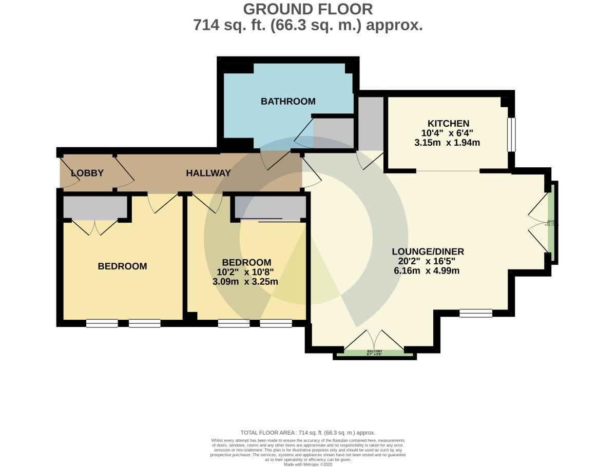 Floorplan of 2 bedroom  Flat for sale, St. Crispin Drive, Duston, Northamptonshire, NN5