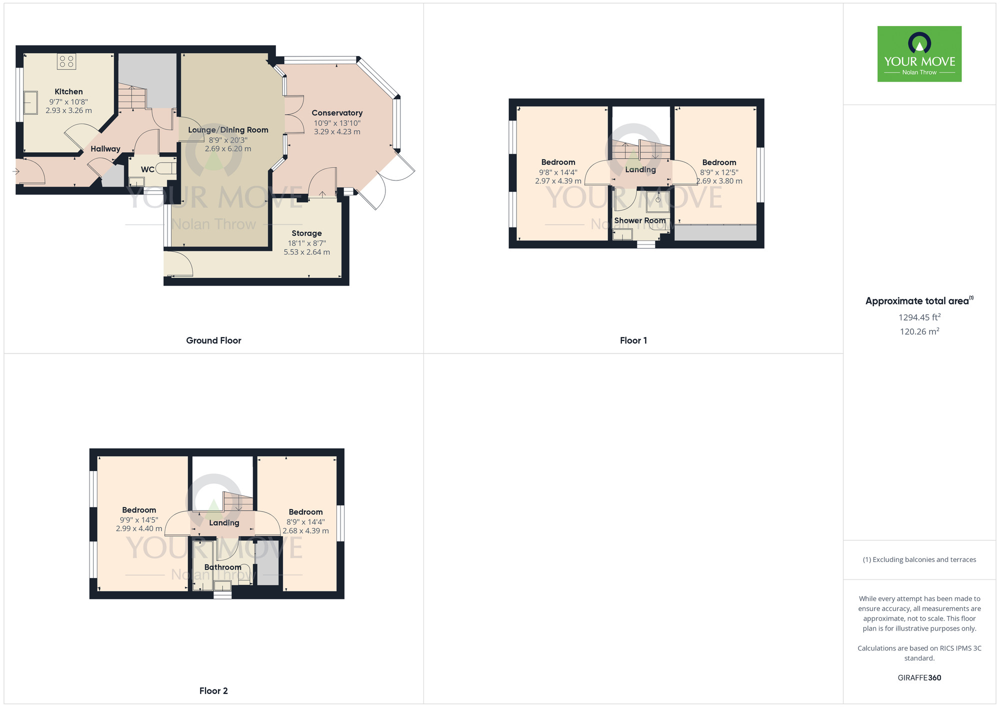 Floorplan of 4 bedroom Semi Detached House for sale, Rickyard Walk, Grange Park, Northampton, NN4