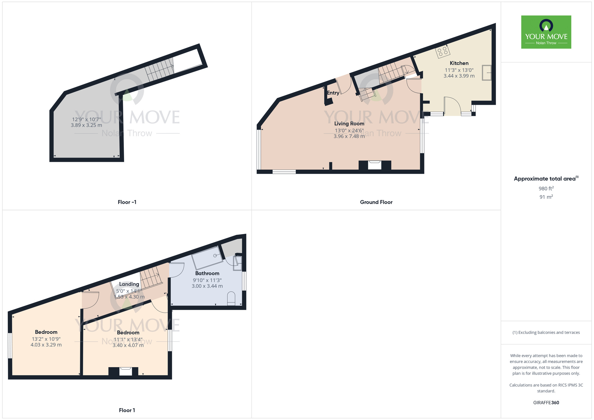 Floorplan of 2 bedroom End Terrace House for sale, Leslie Road, Semilong, Northampton, NN2