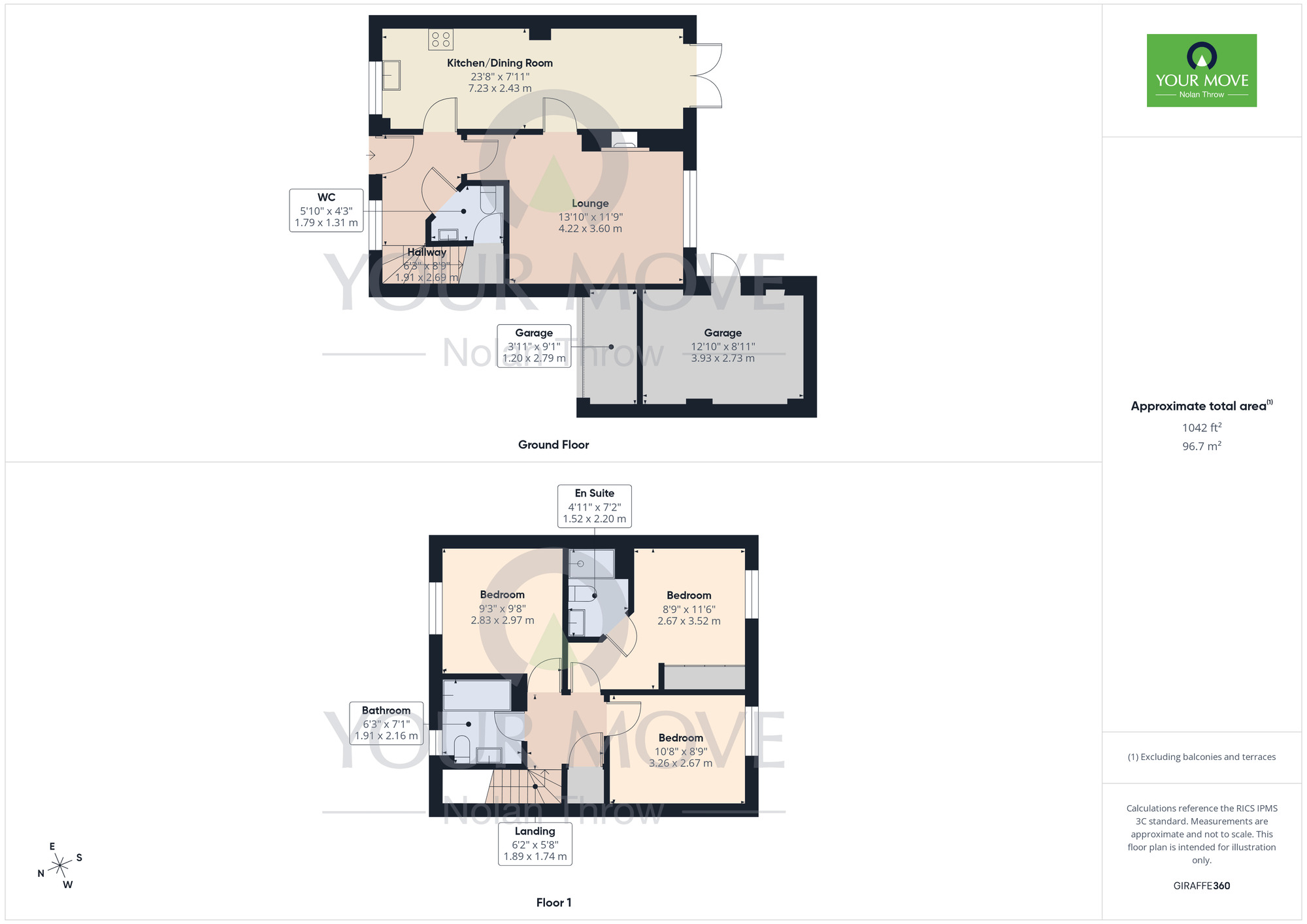 Floorplan of 3 bedroom Detached House to rent, Prestbury Road, Northampton, Northamptonshire, NN5