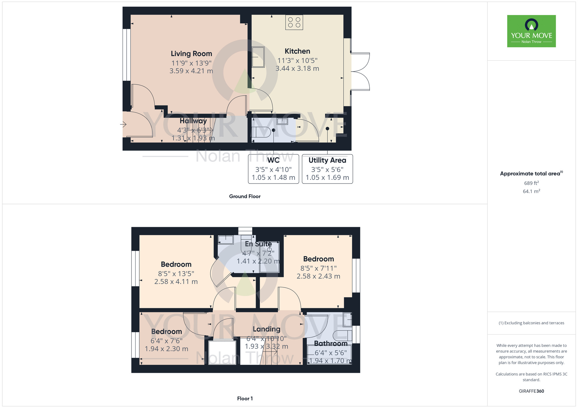 Floorplan of 3 bedroom Semi Detached House to rent, Jubilee Road, Harlestone Park, Northamptonshire, NN5