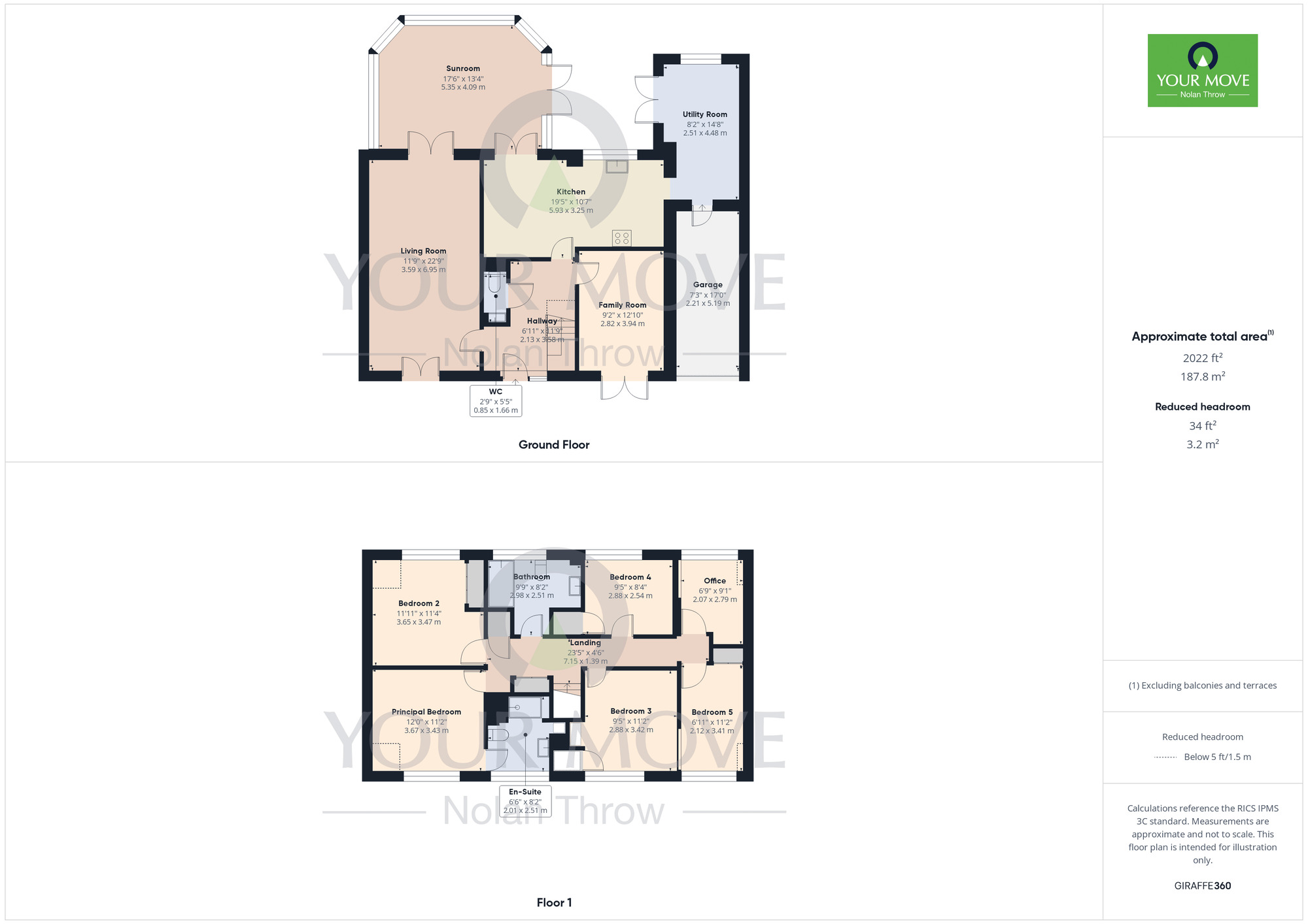 Floorplan of 5 bedroom Detached House for sale, Belvedere Close, Dallington, Northampton, Northamptonshire, NN5