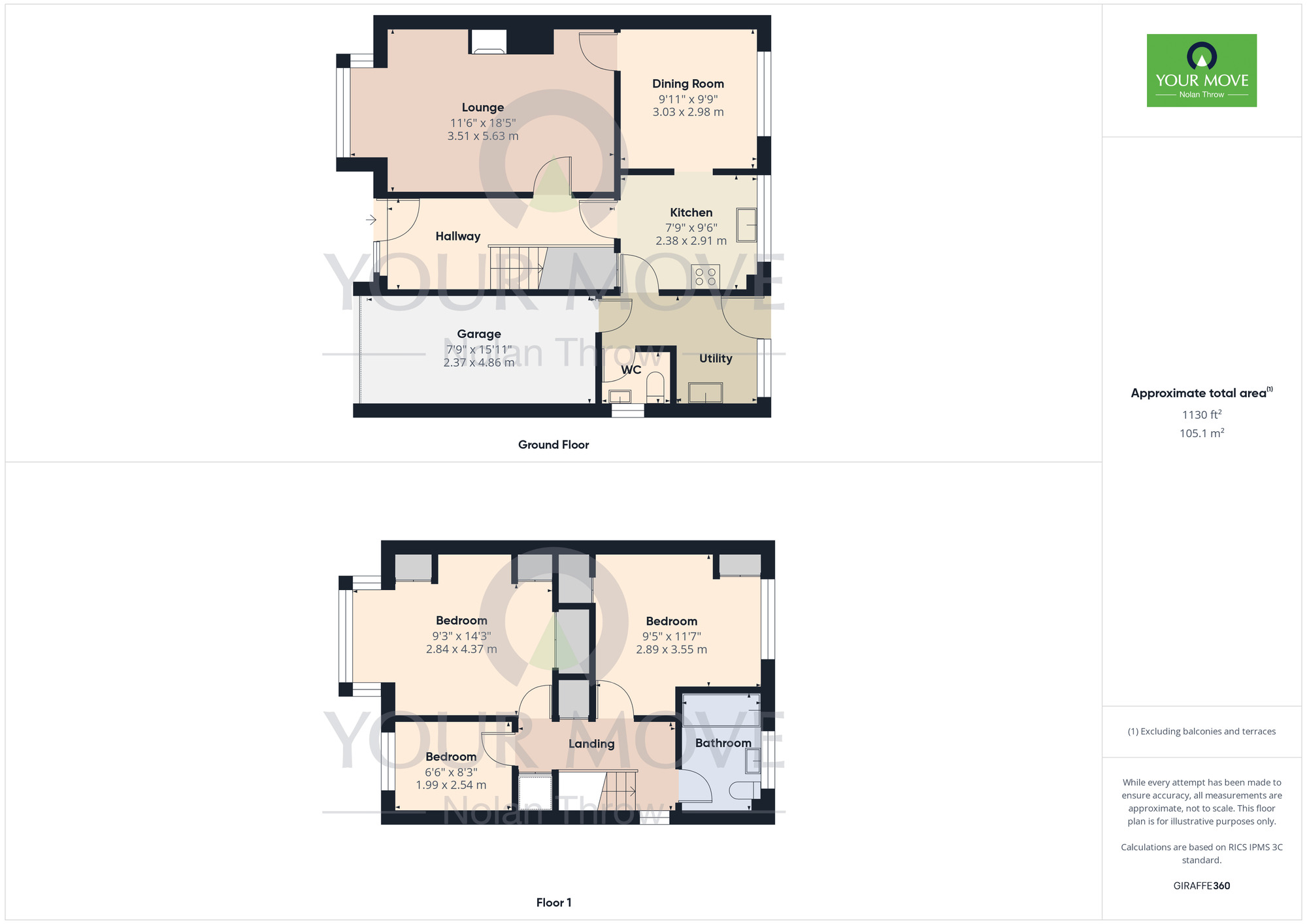 Floorplan of 3 bedroom Detached House for sale, Cheddar Close, Duston, Northampton, NN5