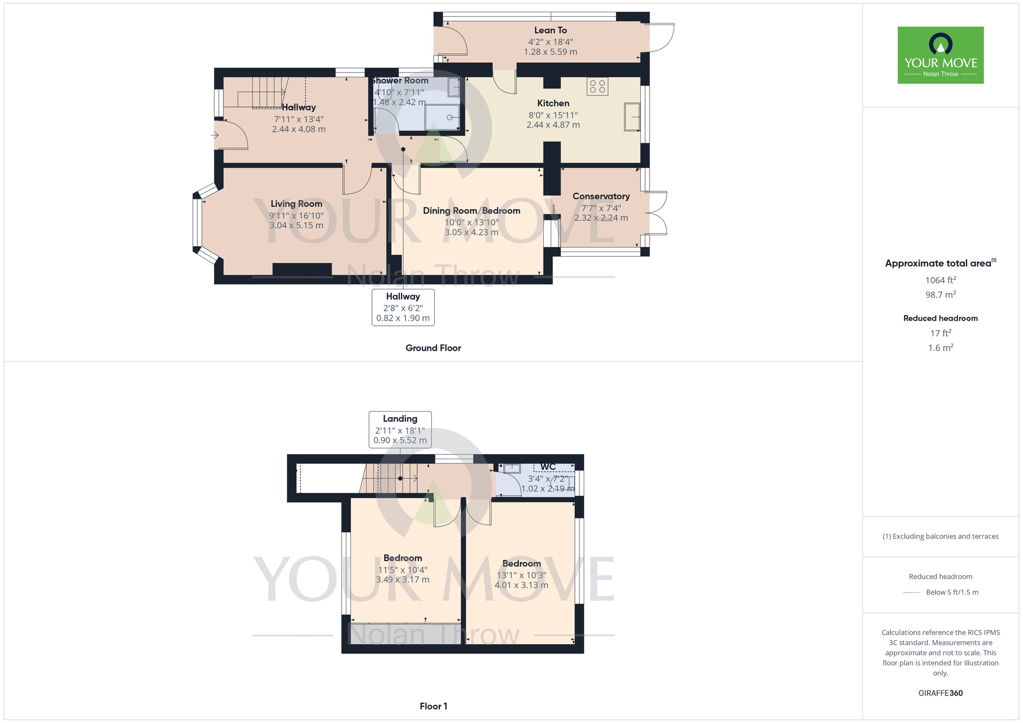 Floorplan of 2 bedroom Semi Detached House for sale, Park Lane, Duston, Northamptonshire, NN5