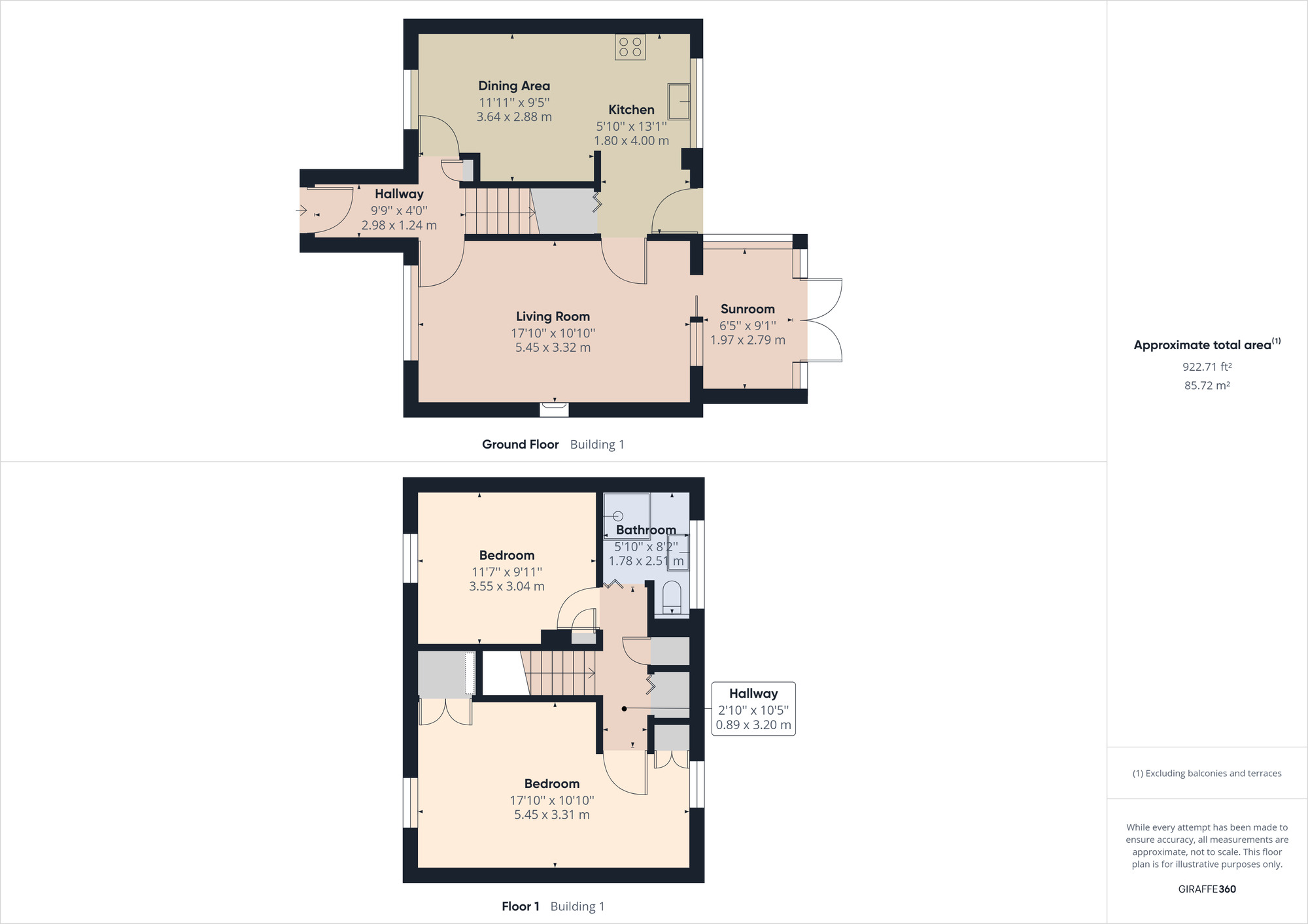 Floorplan of 2 bedroom End Terrace House for sale, Whernside Way, Duston, Northampton, Northamptonshire, NN5