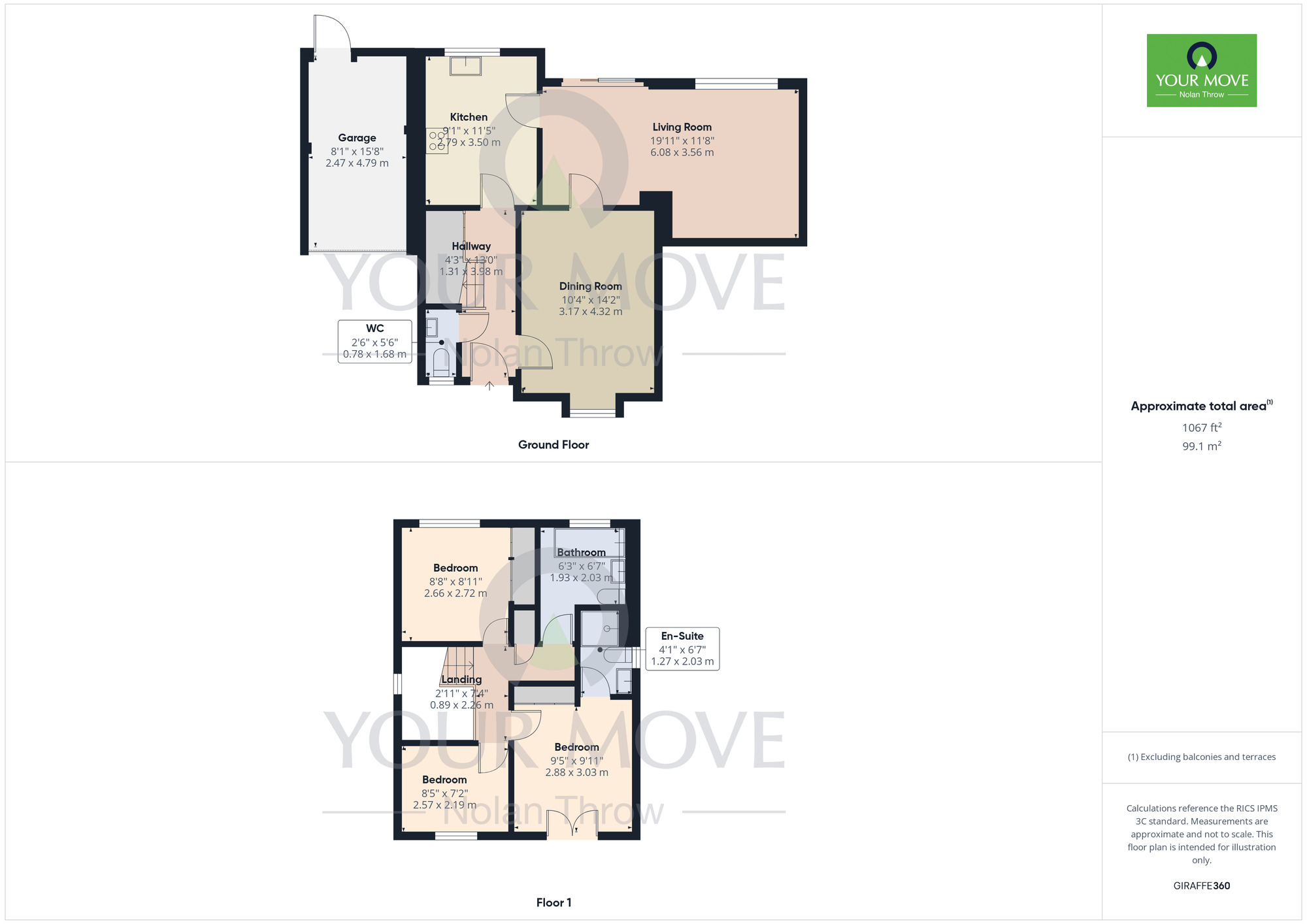 Floorplan of 3 bedroom Detached House for sale, The Lawns, Dallington, Northamptonshire, NN5