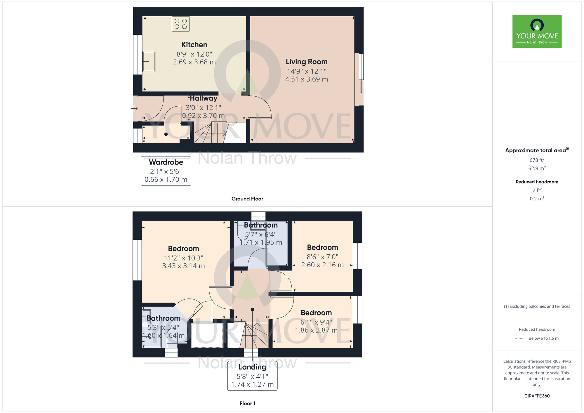 Floorplan of 3 bedroom Detached House for sale, Velocette Way, Duston, Northamptonshire, NN5