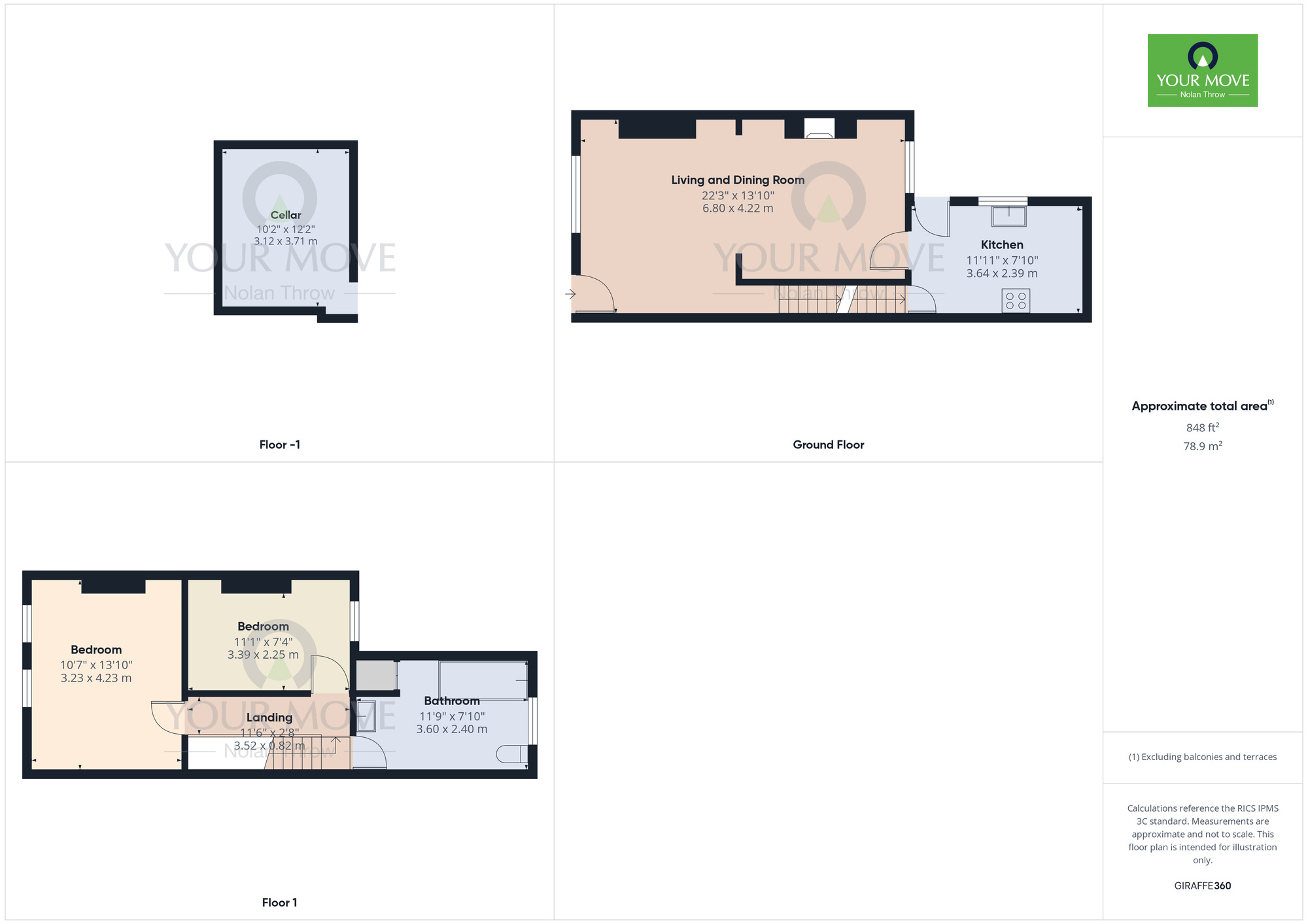 Floorplan of 2 bedroom End Terrace House for sale, Lea Road, Abington, Northampton, Northamptonshire, NN1