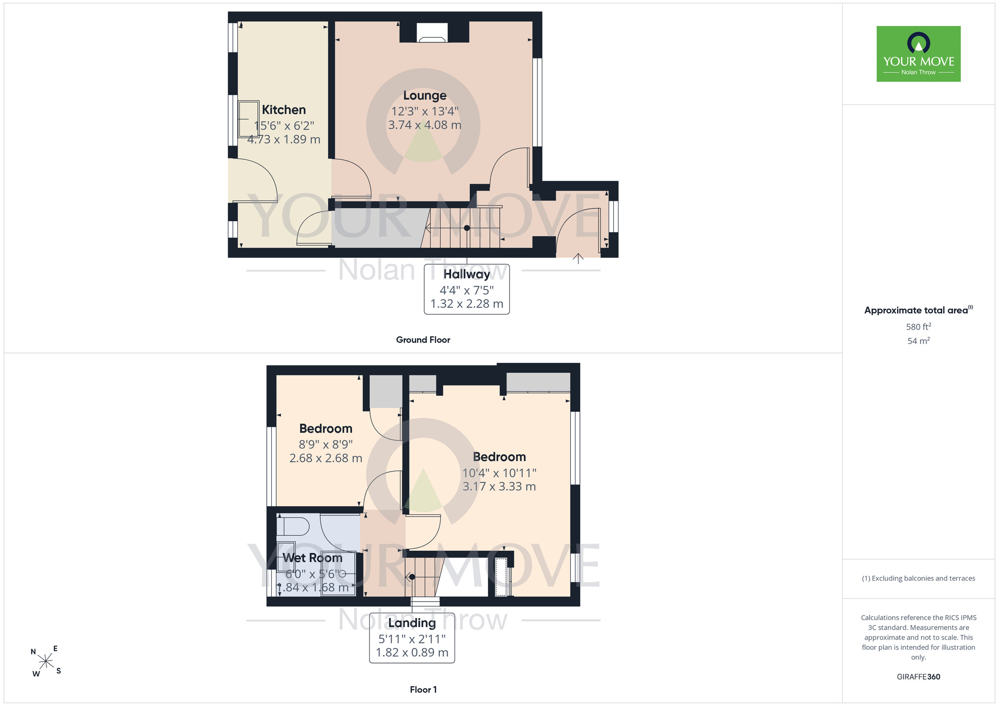 Floorplan of 2 bedroom Semi Detached House for sale, Merthyr Road, Northampton, Northamptonshire, NN5