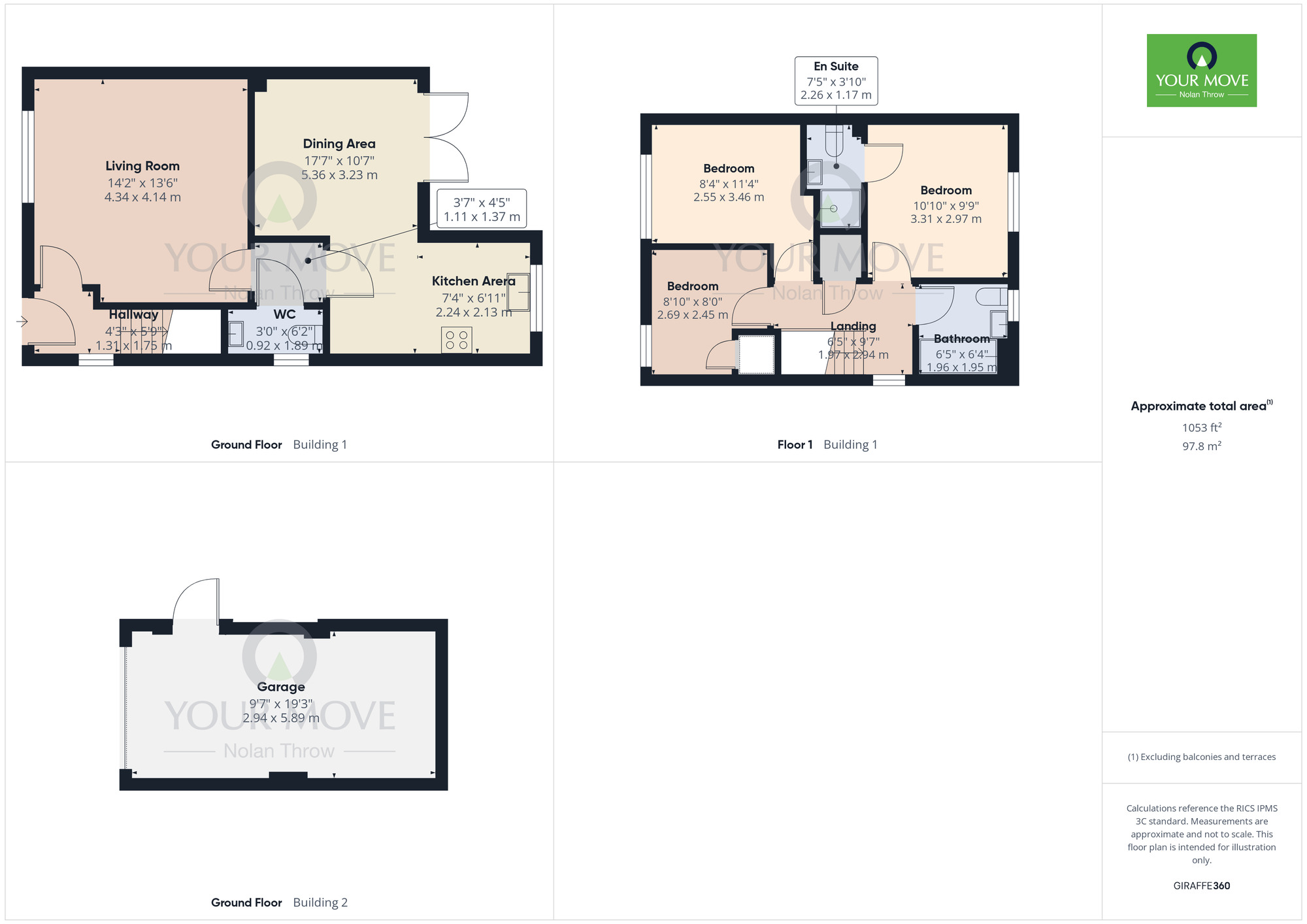 Floorplan of 3 bedroom Semi Detached House for sale, Galileo Close, Duston, Northamptonshire, NN5