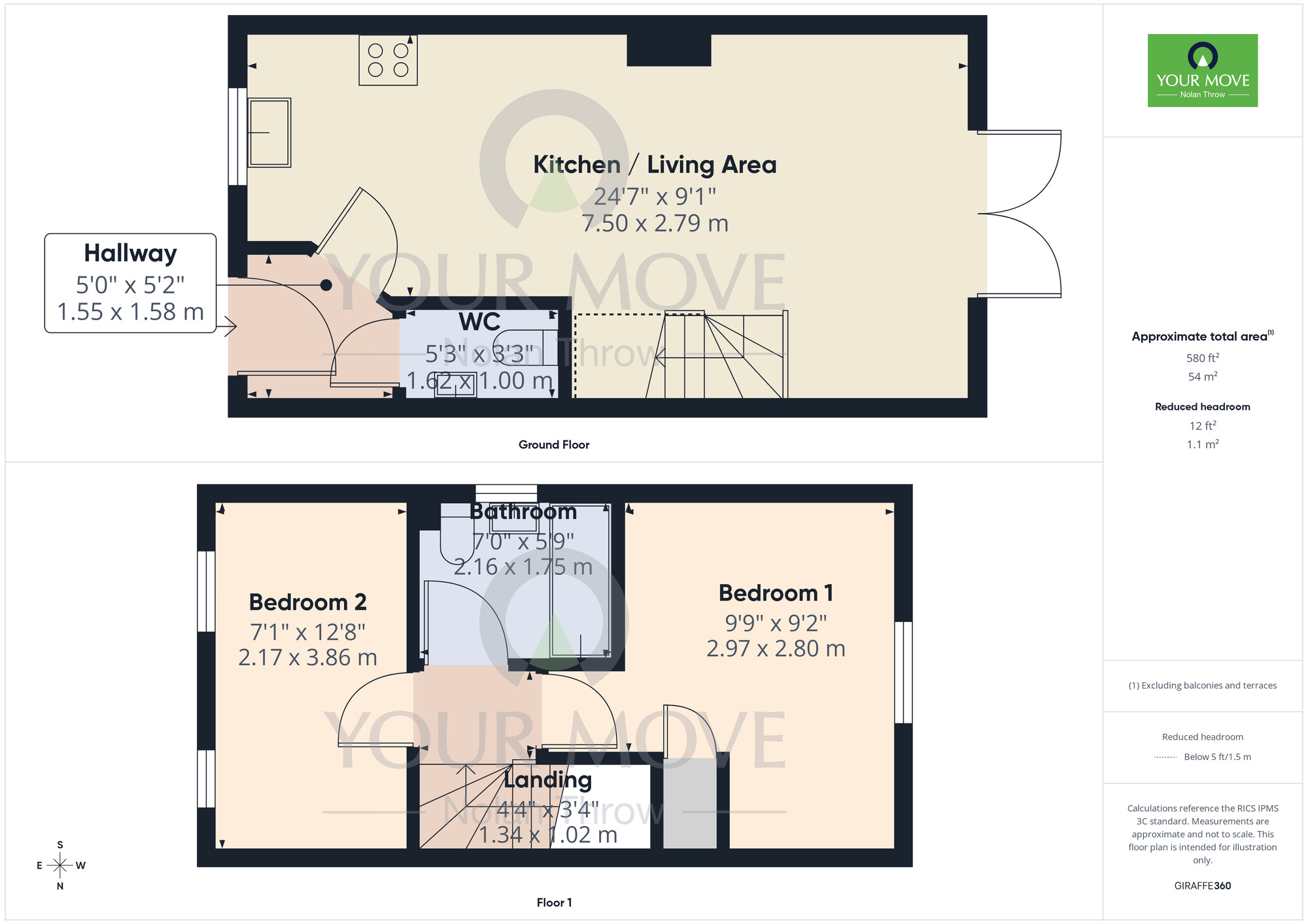 Floorplan of 2 bedroom Semi Detached House to rent, Whalley Close, Harlestone Grange, Northamptonshire, NN5
