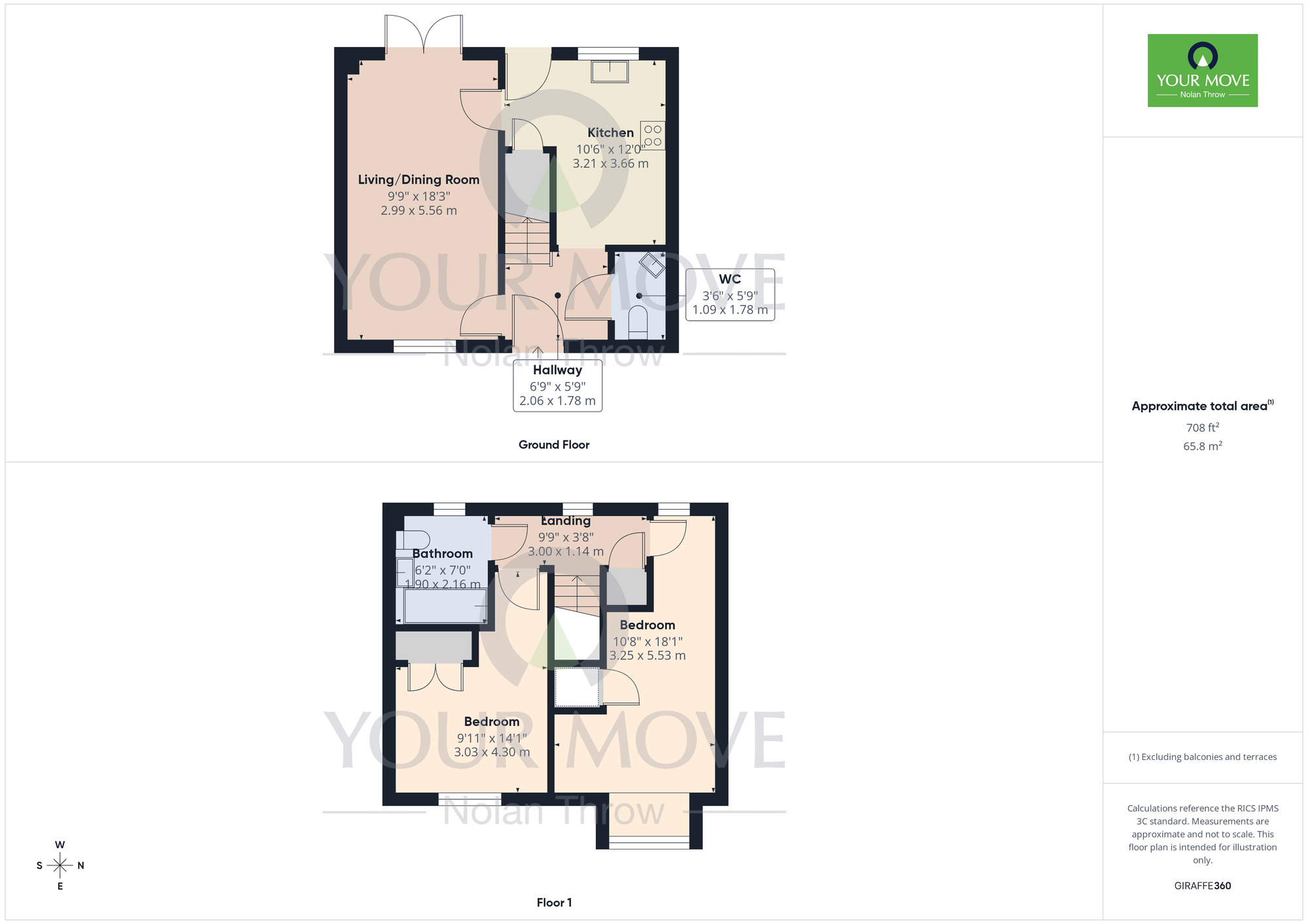 Floorplan of 2 bedroom End Terrace House for sale, Ashby Wood Drive, Upton, Northamptonshire, NN5