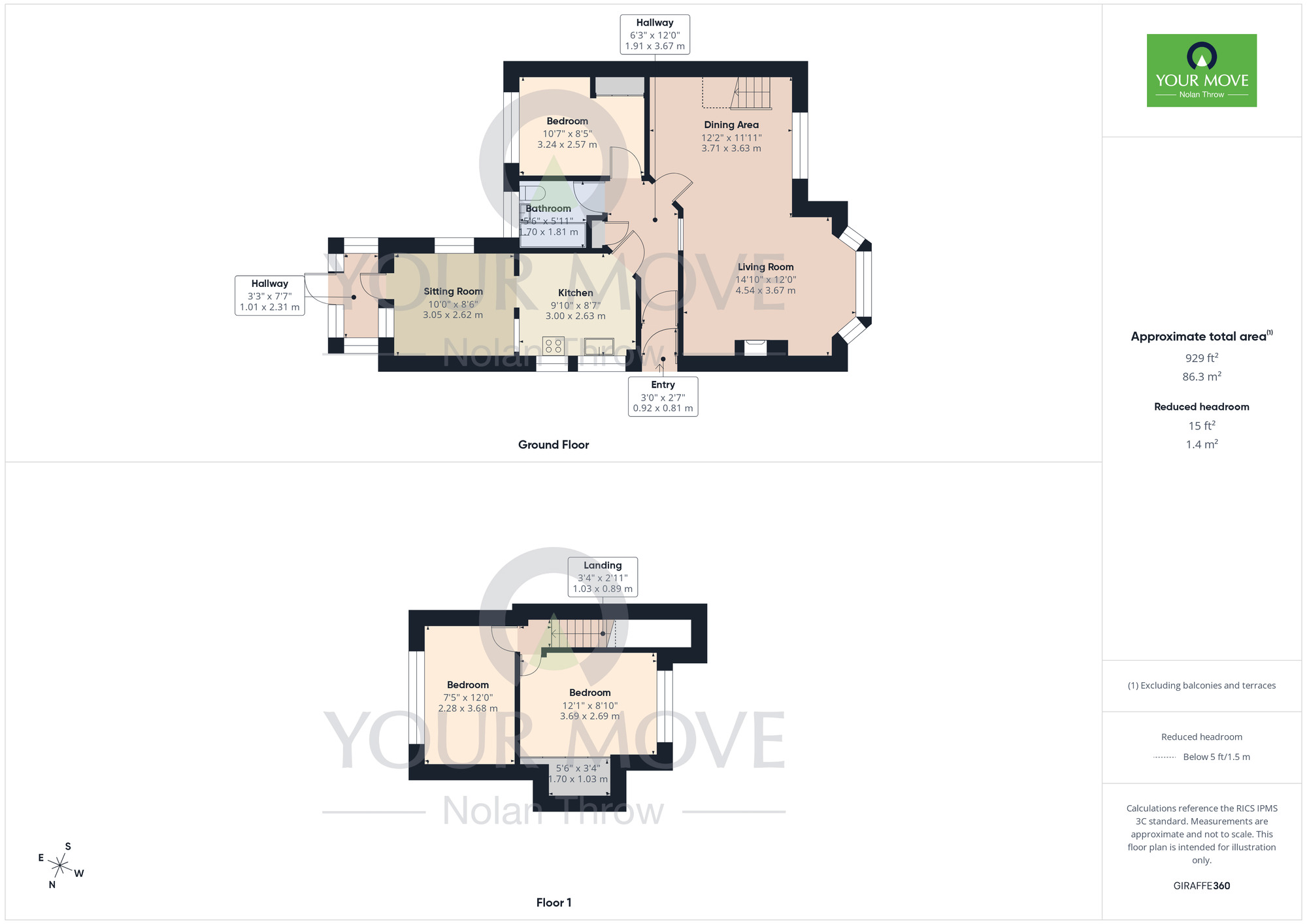 Floorplan of 3 bedroom Semi Detached House for sale, Muscott Lane, Duston, Northamptonshire, NN5