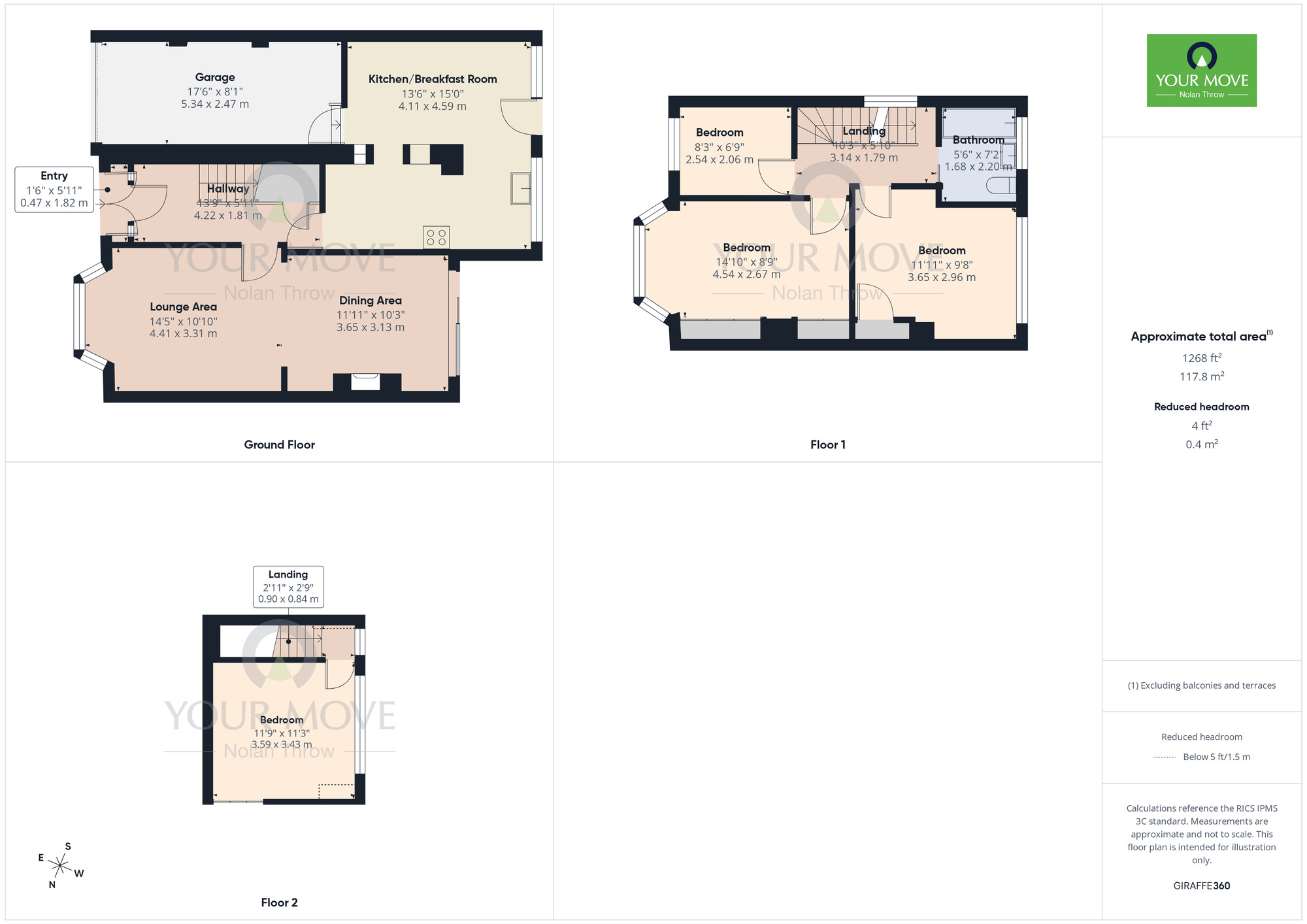 Floorplan of 4 bedroom Semi Detached House for sale, Chiltern Avenue, Duston, Northamptonshire, NN5