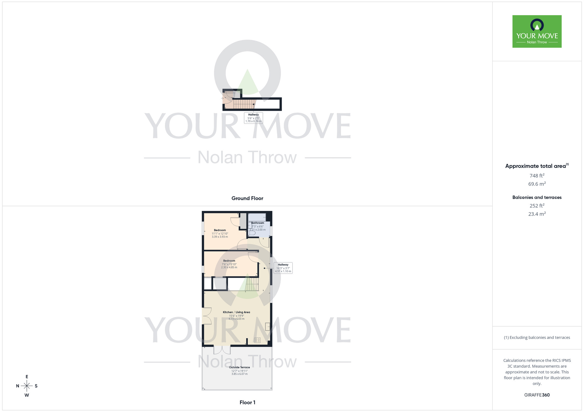 Floorplan of 2 bedroom Detached Flat for sale, Clover Street, Upton, Northamptonshire, NN5