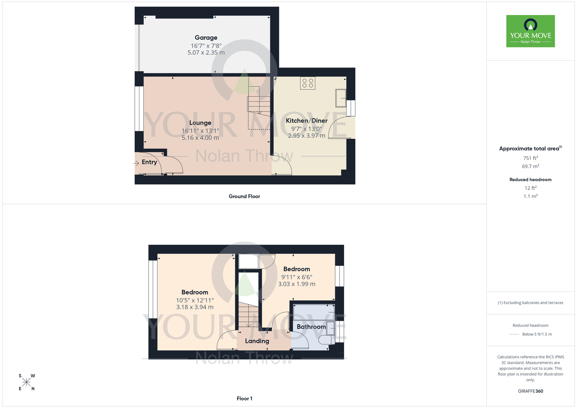 Floorplan of 2 bedroom End Terrace House for sale, Farmhill Road, Southfields, Northampton, NN3