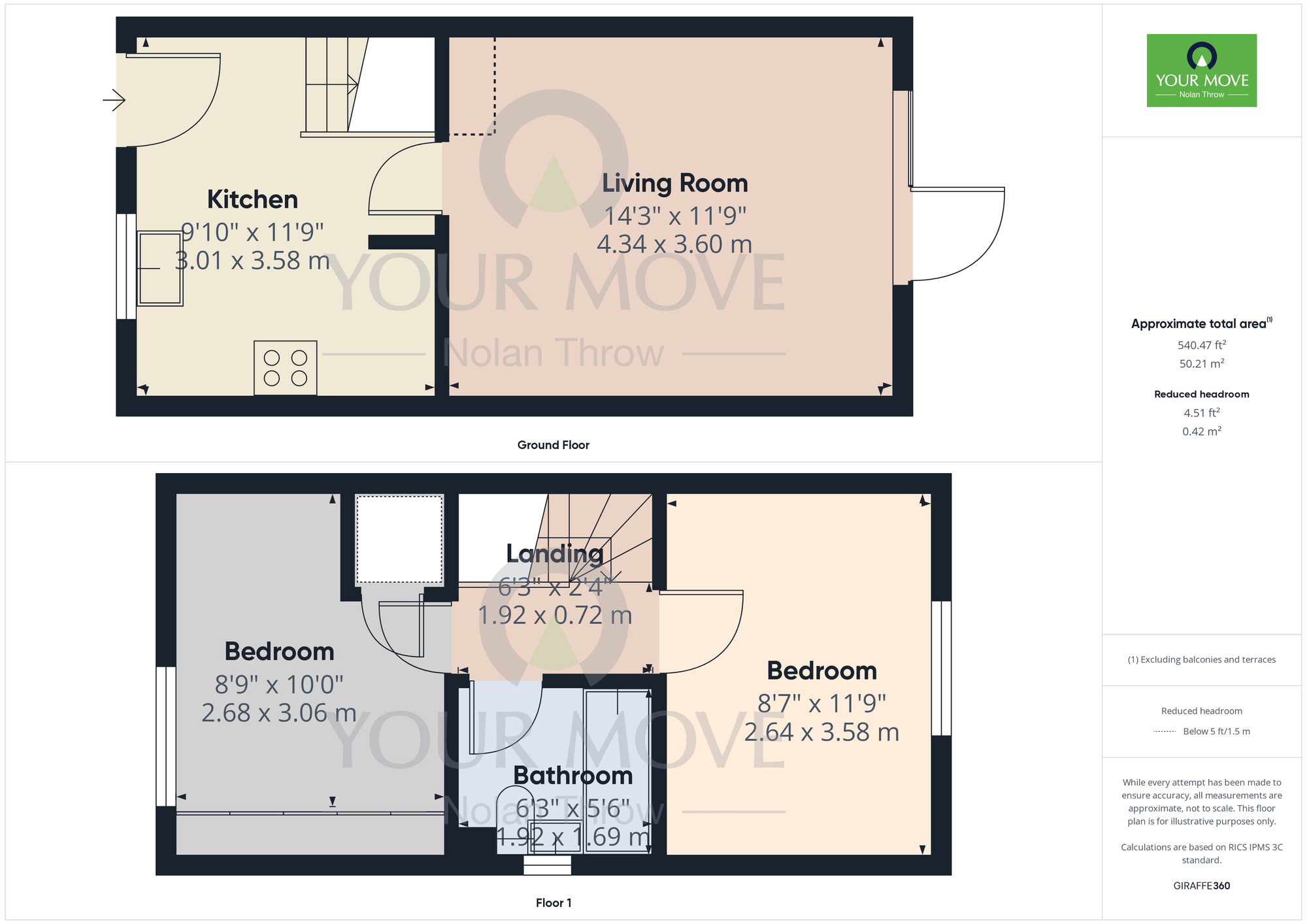 Floorplan of 2 bedroom Semi Detached House to rent, Rochelle Way, Duston, Northamptonshire, NN5