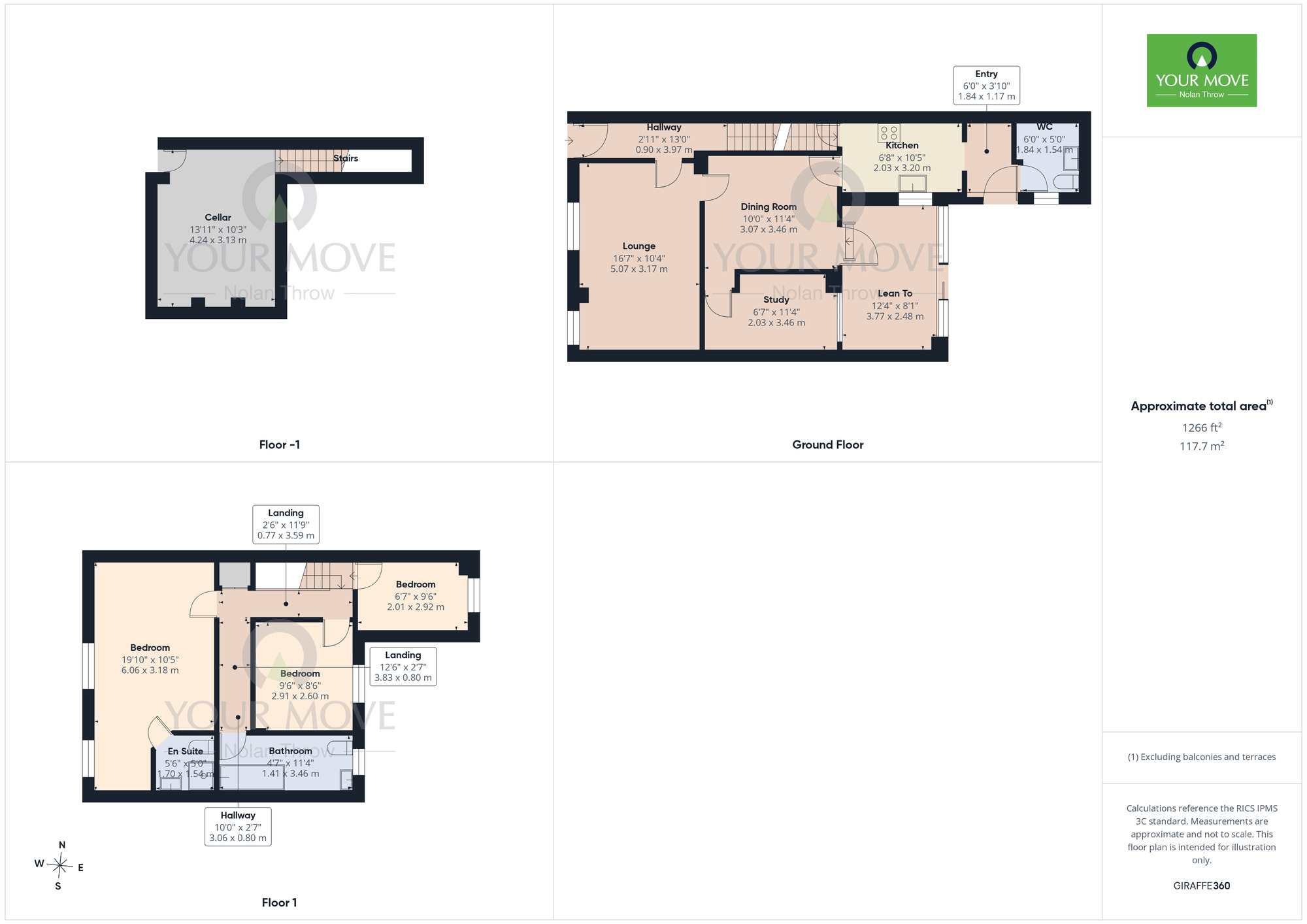 Floorplan of 3 bedroom Mid Terrace House to rent, Main Road, Duston, Northamptonshire, NN5