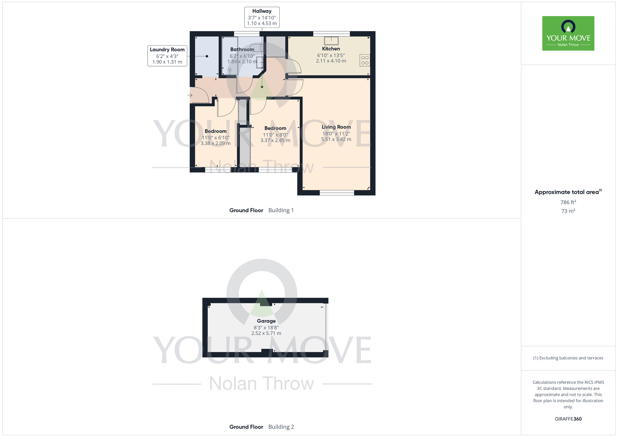 Floorplan of 2 bedroom Flat for sale, Pond Farm Close, Duston, Northamptonshire, NN5