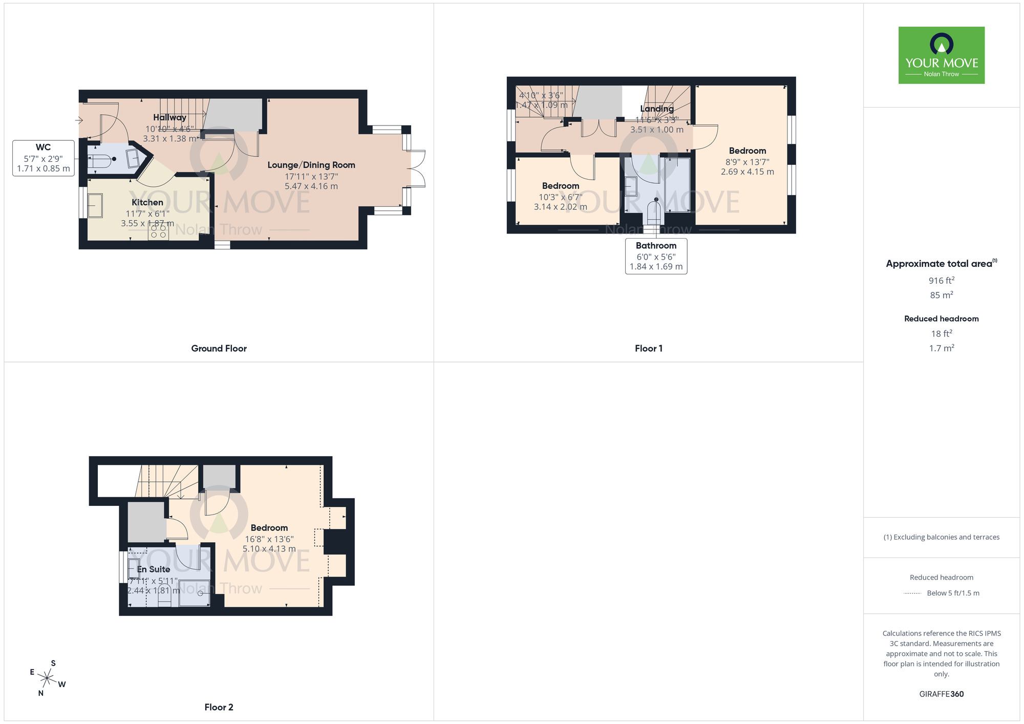 Floorplan of 3 bedroom Semi Detached House for sale, De Bray Close, Loxton Fields, Northamptonshire, NN5