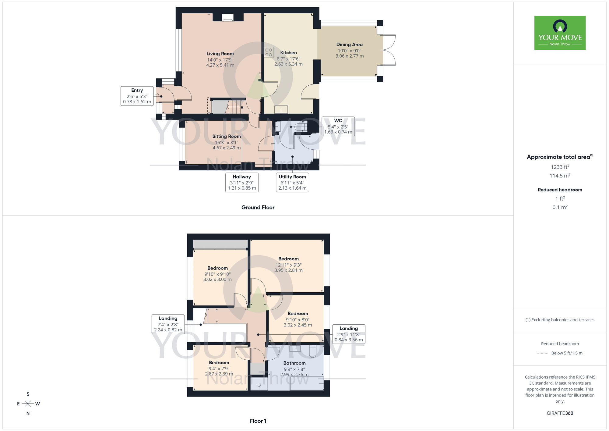 Floorplan of 4 bedroom Semi Detached House for sale, Ashcroft Close, Duston, Northamptonshire, NN5