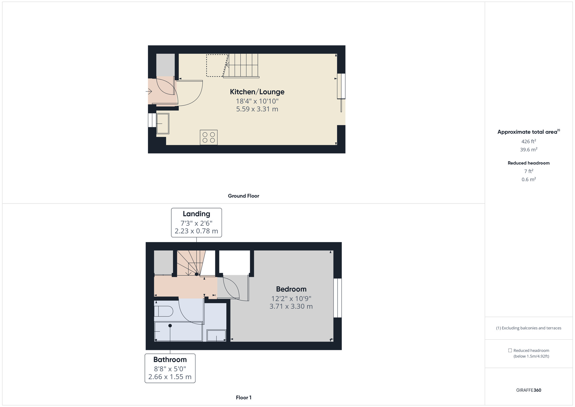 Floorplan of 1 bedroom Mid Terrace House for sale, Reims Court, Duston, Northamptonshire, NN5