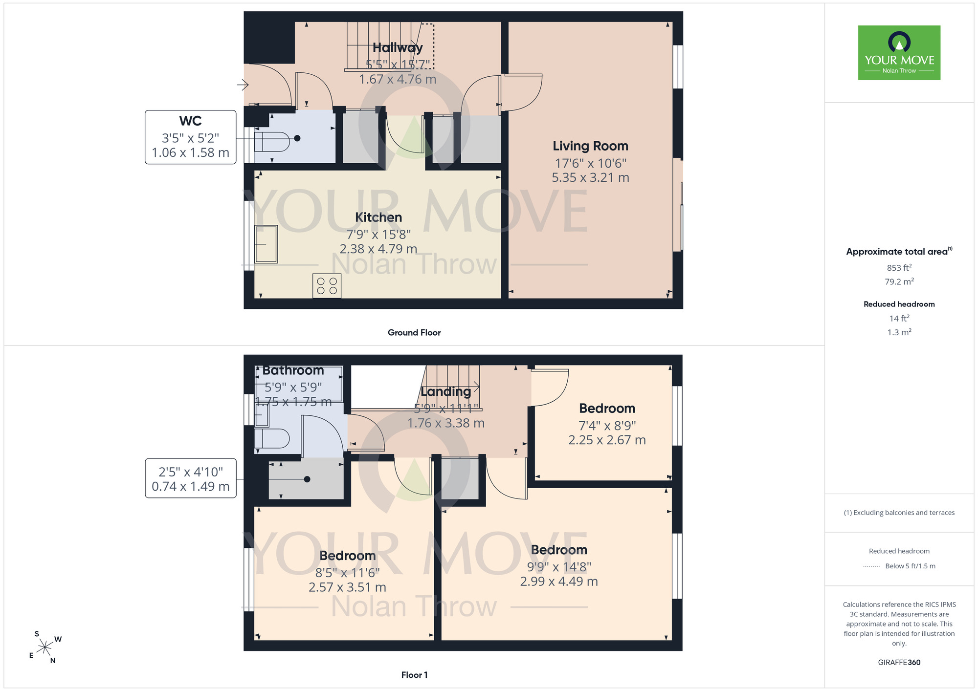 Floorplan of 3 bedroom Mid Terrace House for sale, Farraxton Square, Northampton, NN4