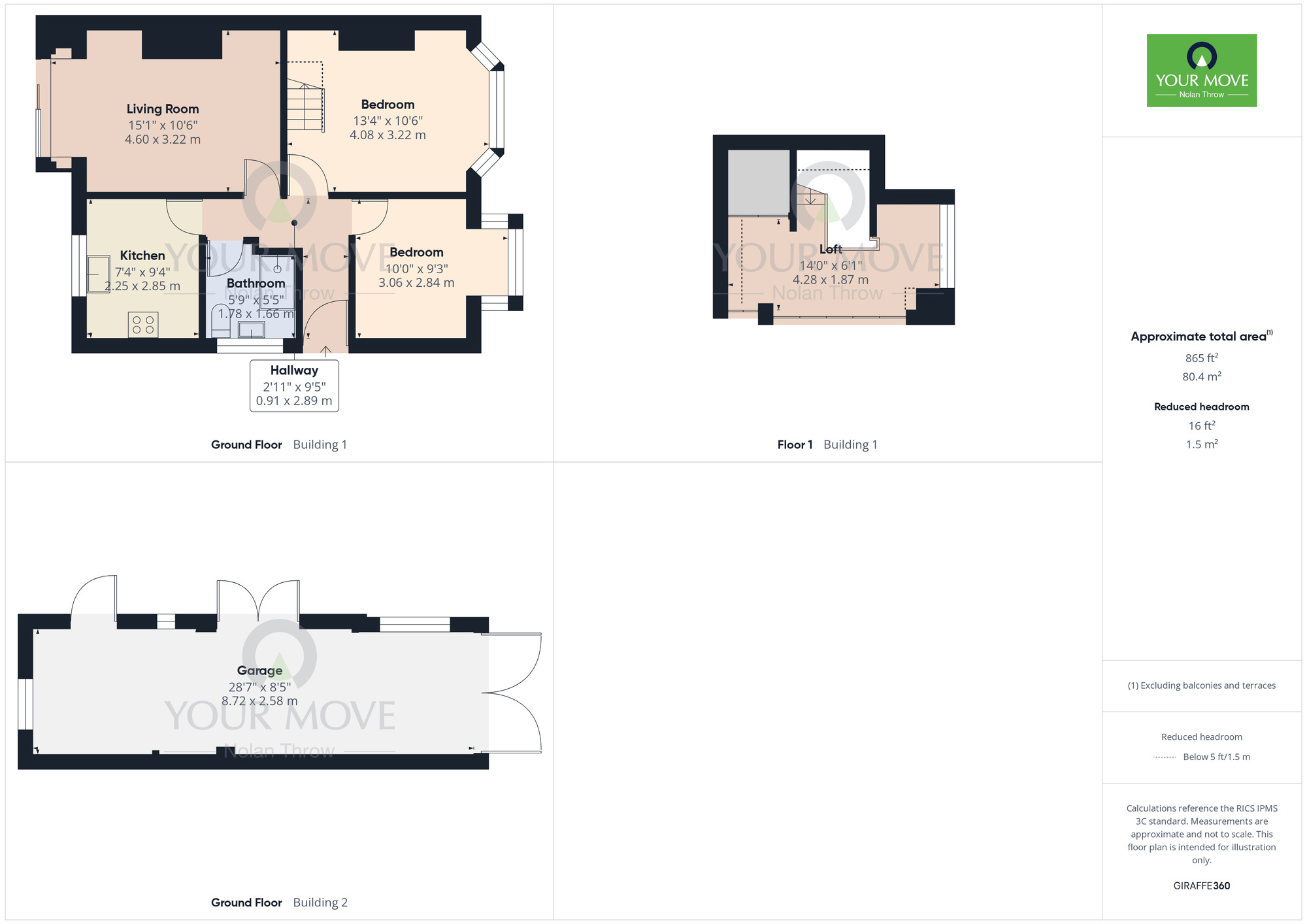 Floorplan of 2 bedroom Semi Detached Bungalow for sale, Southfield Road, Duston, Northampton, NN5