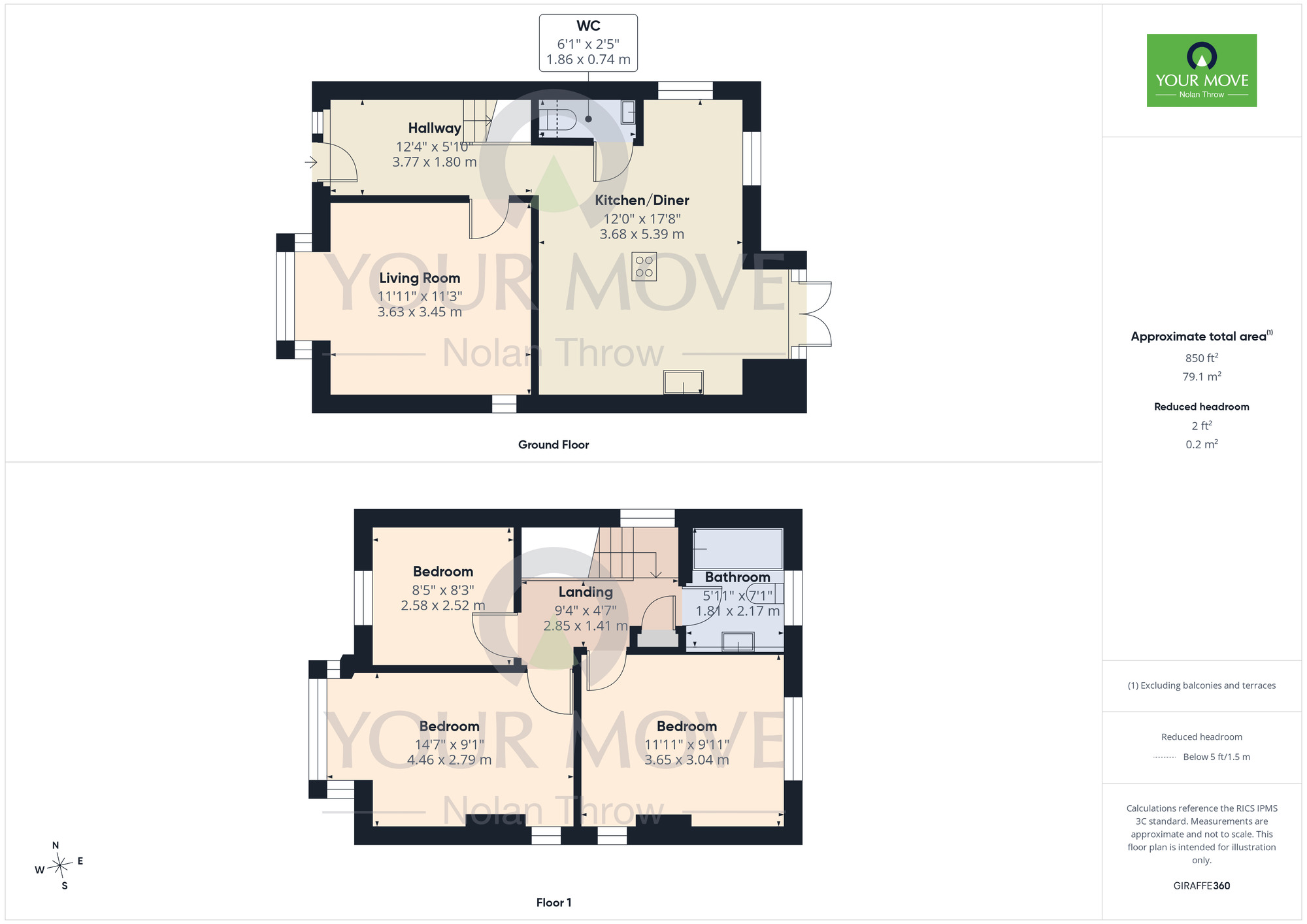 Floorplan of 3 bedroom Detached House for sale, Windsor Crescent, Duston, Duston, Northamptonshire, NN5