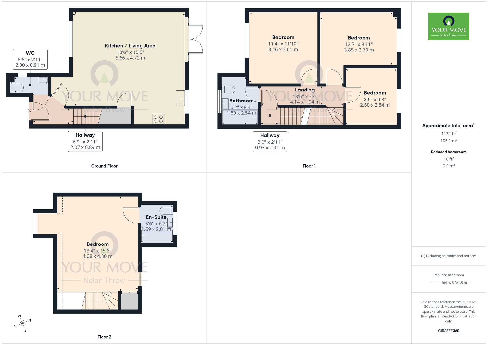 Floorplan of 4 bedroom End Terrace House for sale, Port Road, Duston, Northamptonshire, NN5